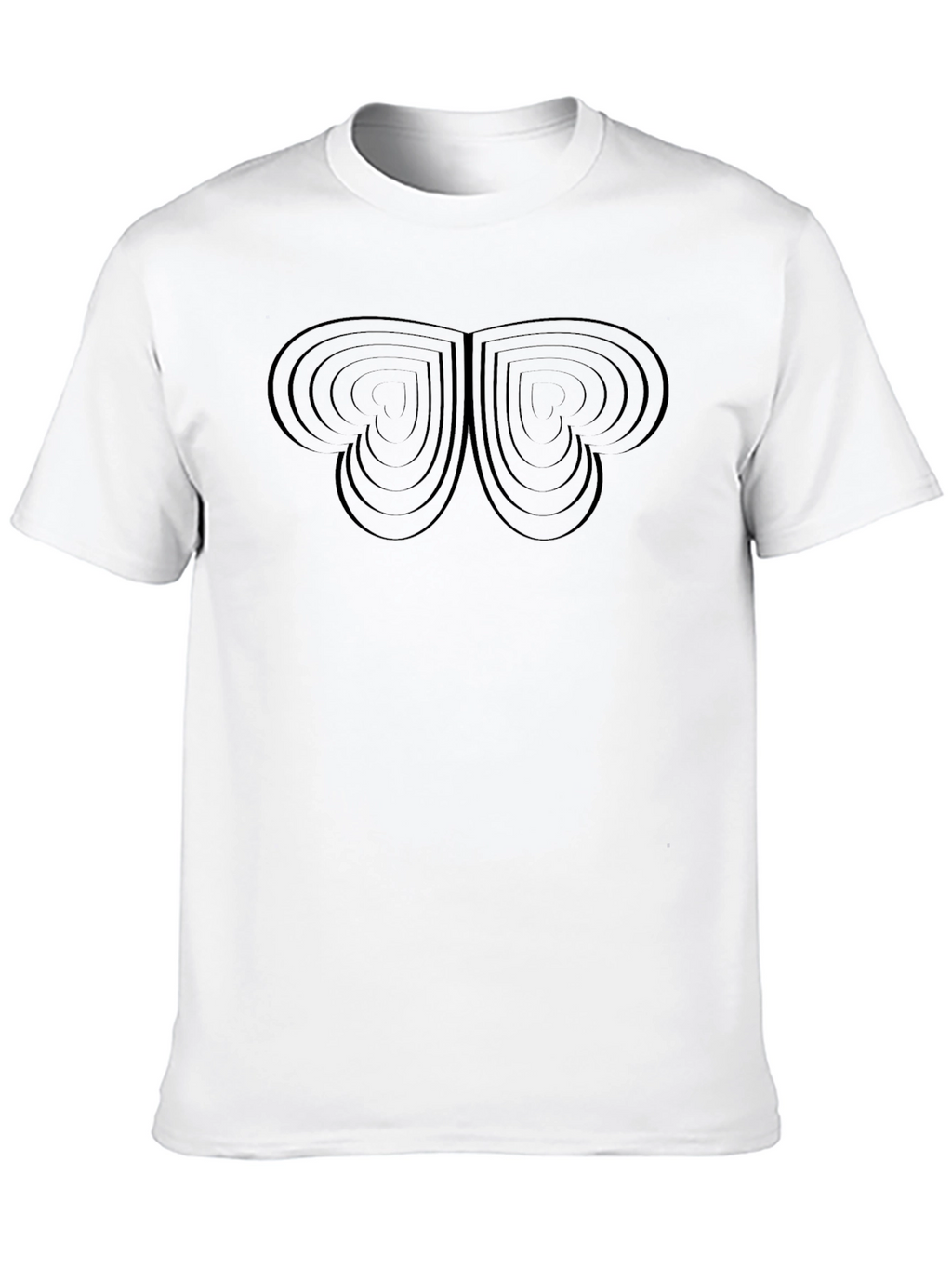 Modern Black Tee with Abstract Graphic Design