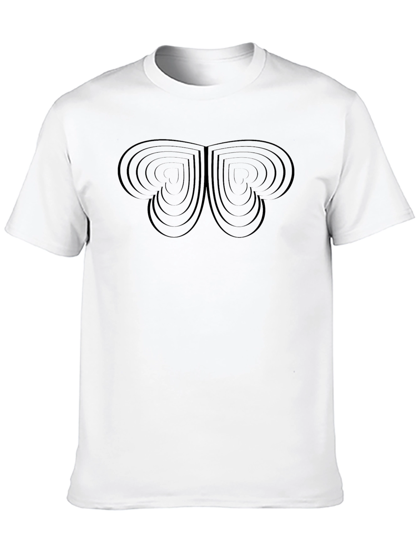 Modern Black Tee with Abstract Graphic Design