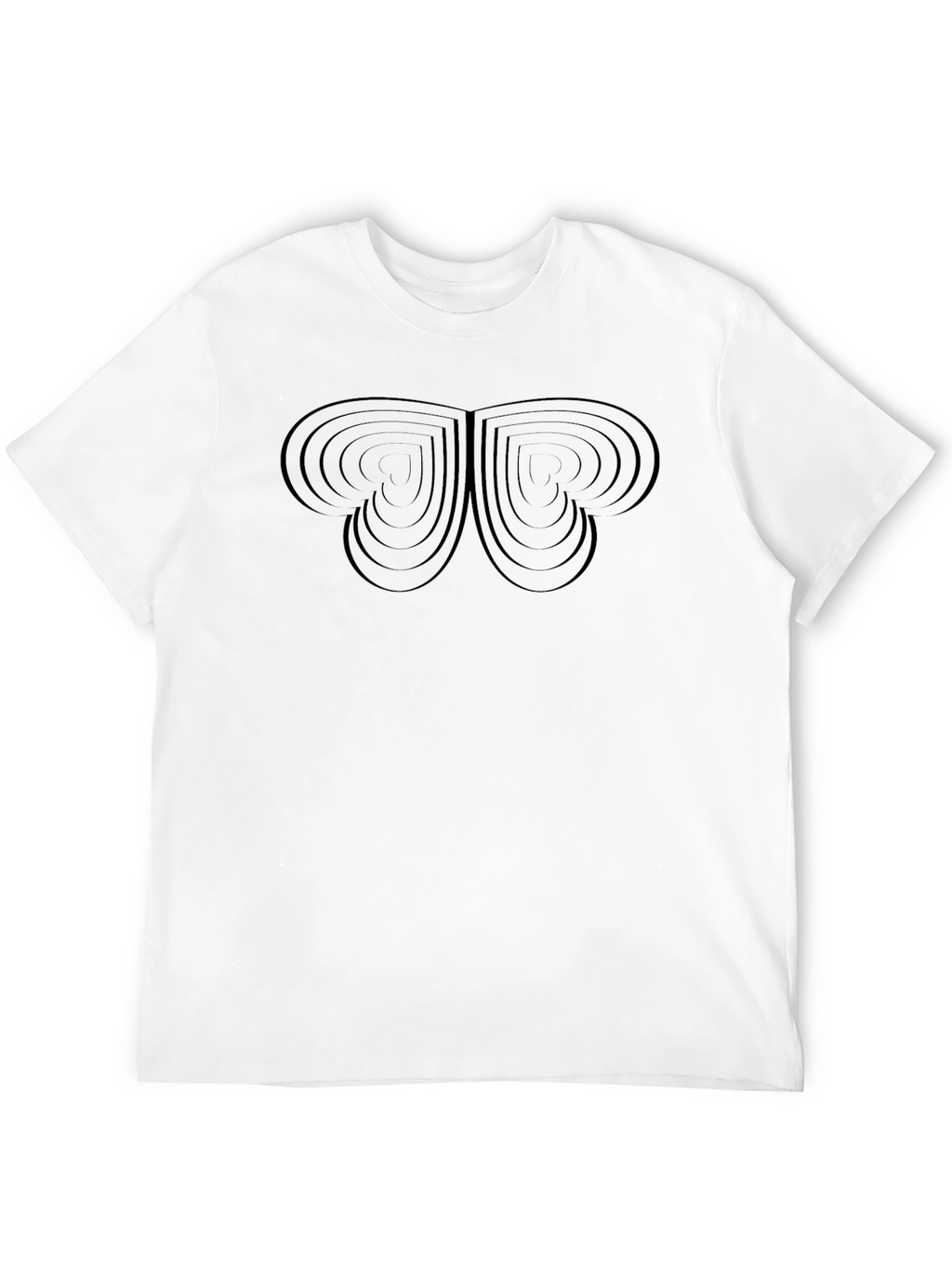 Modern Black Tee with Abstract Graphic Design