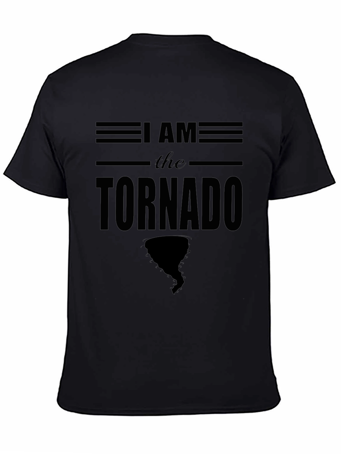 I AM the TORNADO Graphic Print Crew Neck T-Shirt