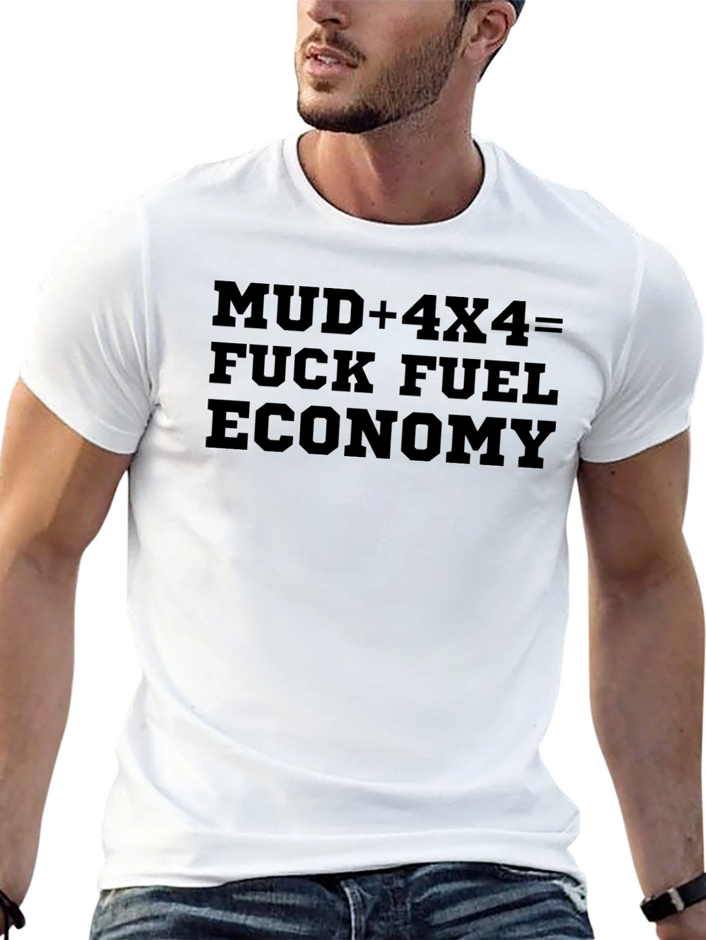 Mud 4x4 Fuel Economy Black Graphic Tee