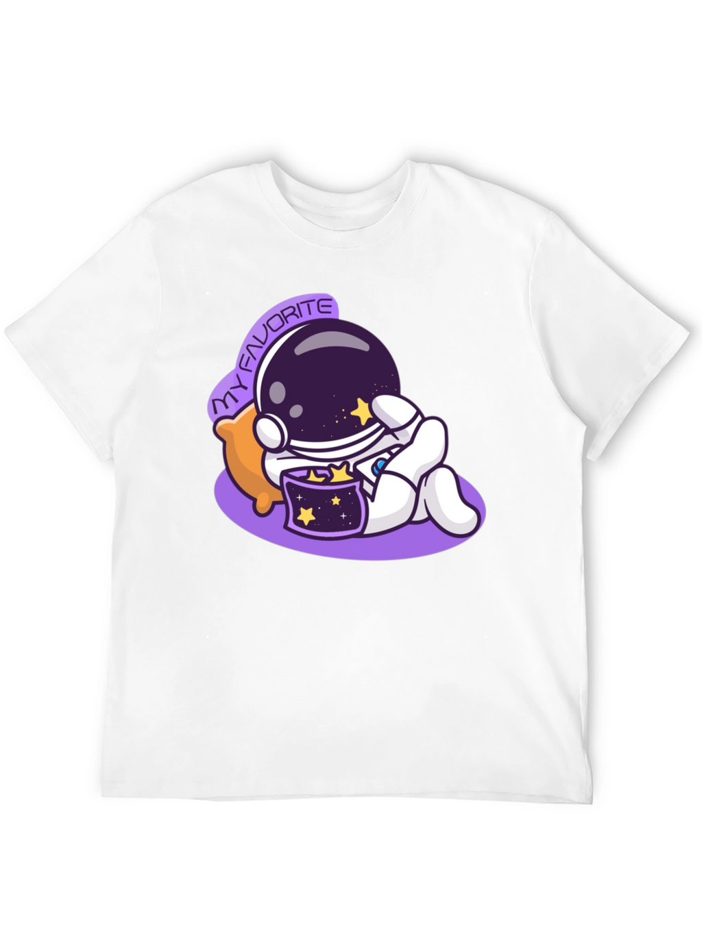 Astronaut My Favorite Graphic Black T-Shirt