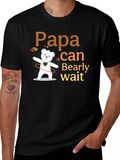 Papa Bearly Wait Mens T-Shirt
