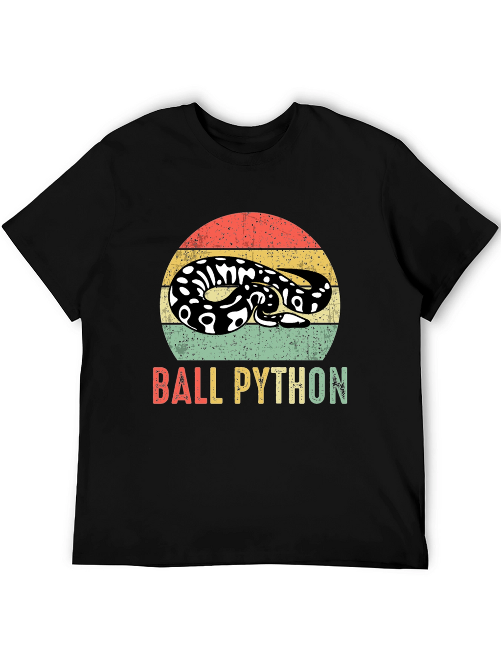 Retro Ball Python Graphic T-Shirt - Reptile Lover Tee