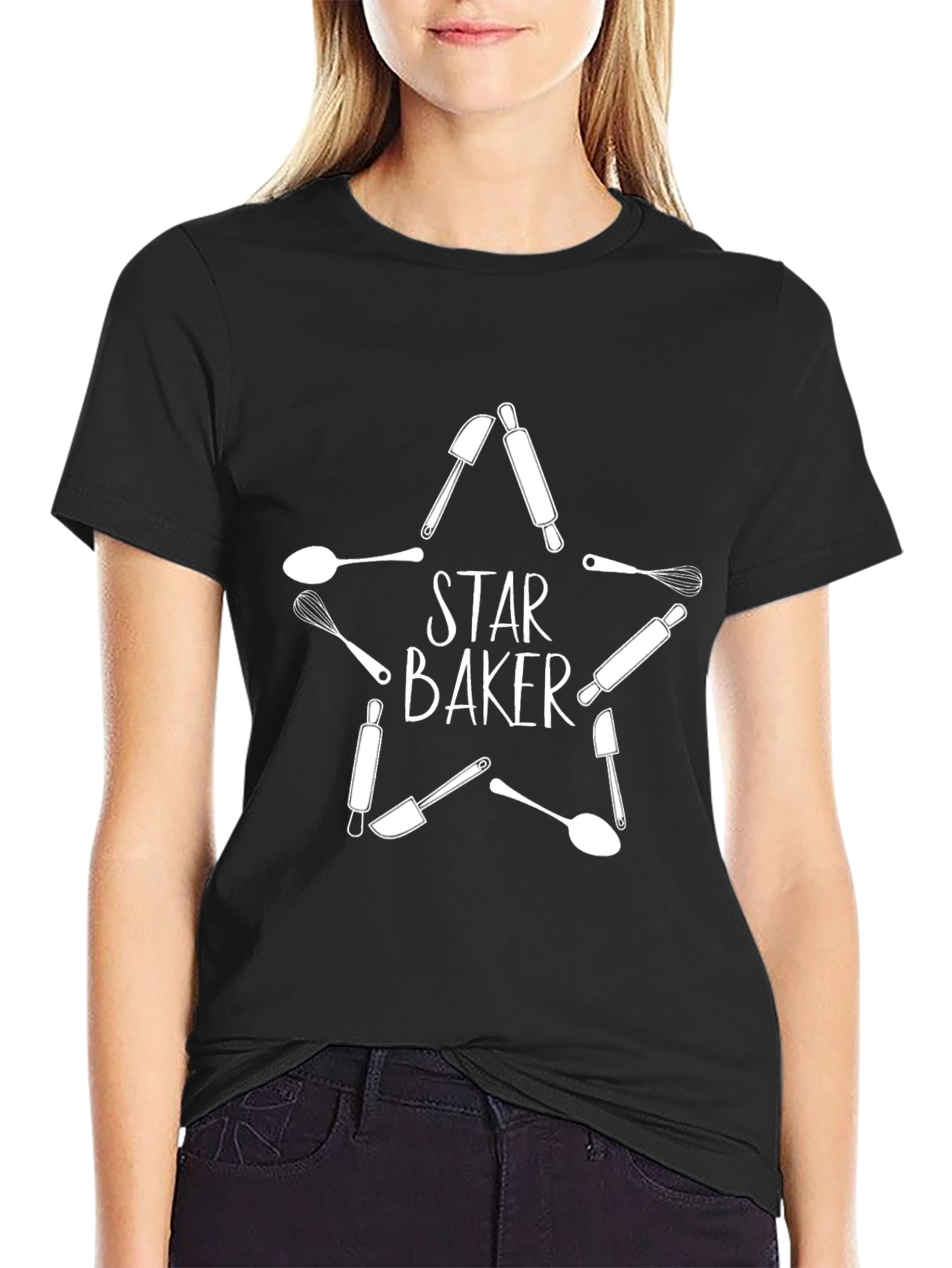 Star Baker T-Shirt - Baking Tools Design