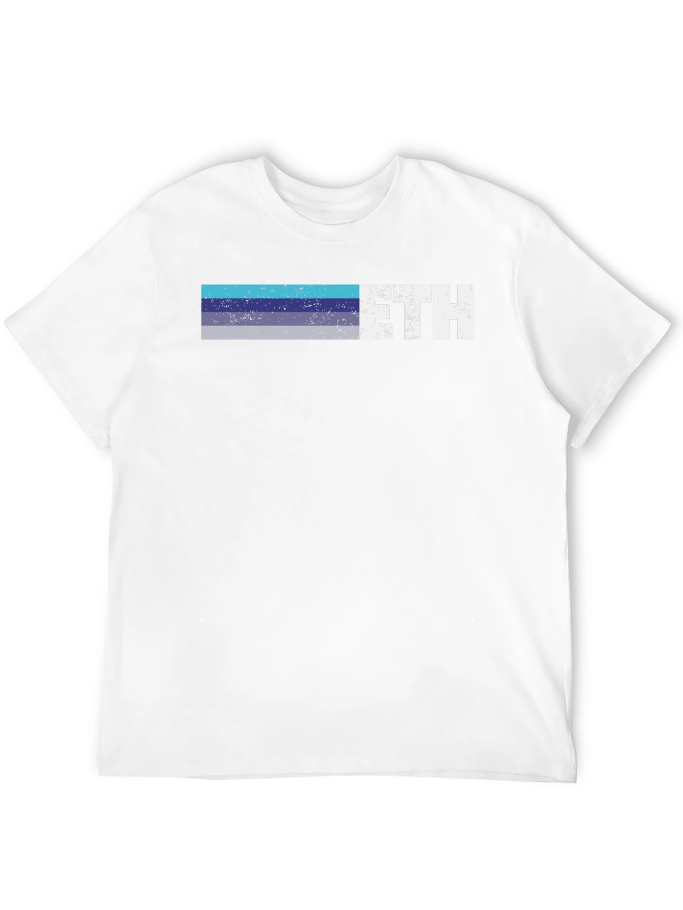 ETH Retro Stripe Tee - Crypto Enthusiast Shirt