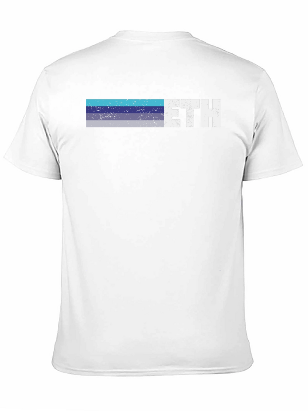 ETH Retro Stripe Tee - Crypto Enthusiast Shirt