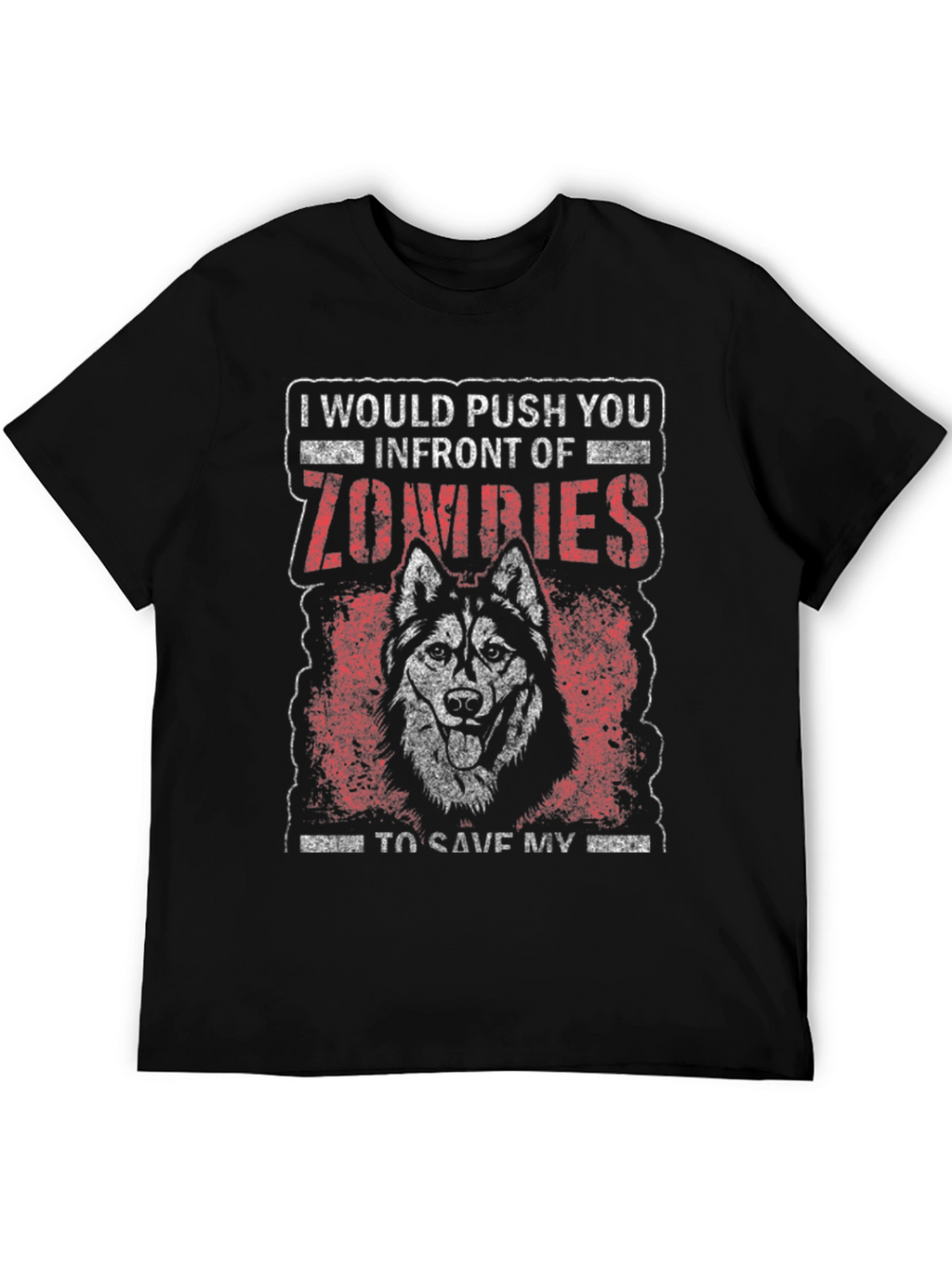 Zombie Husky Graphic Tee