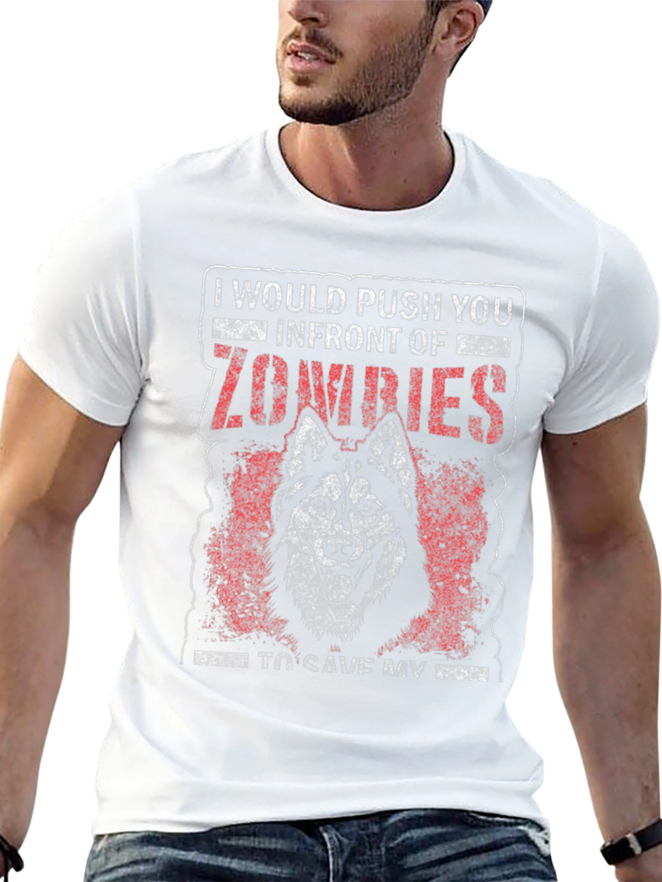 Zombie Husky Graphic Tee