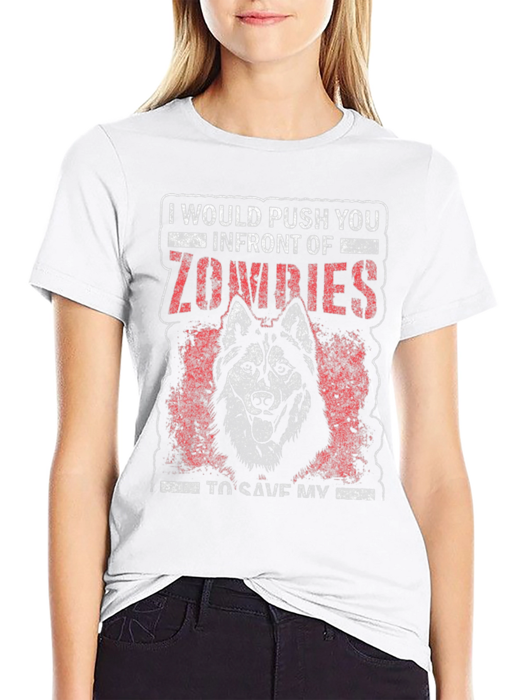 Zombie Husky Graphic Tee