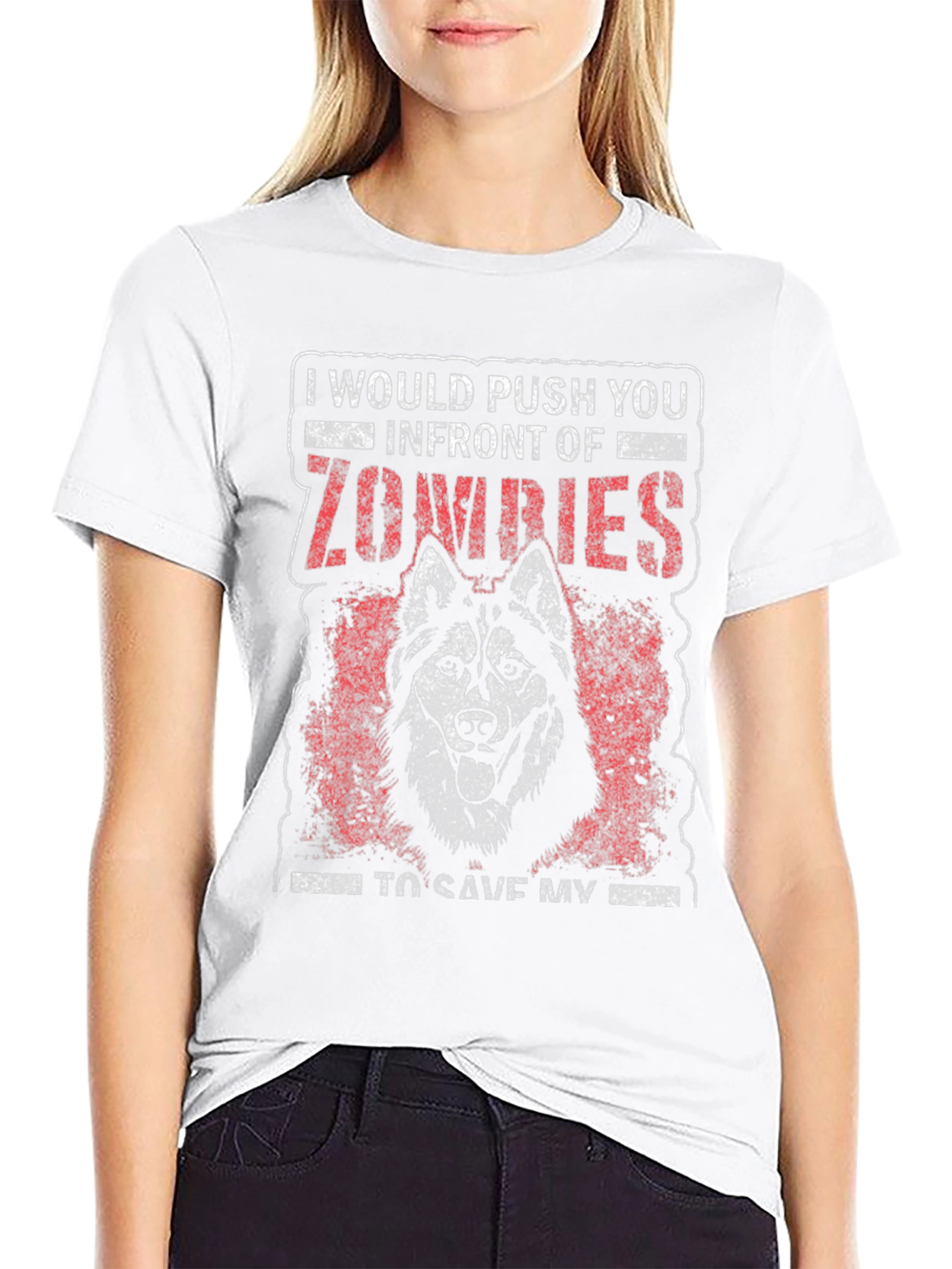 Zombie Husky Graphic Tee