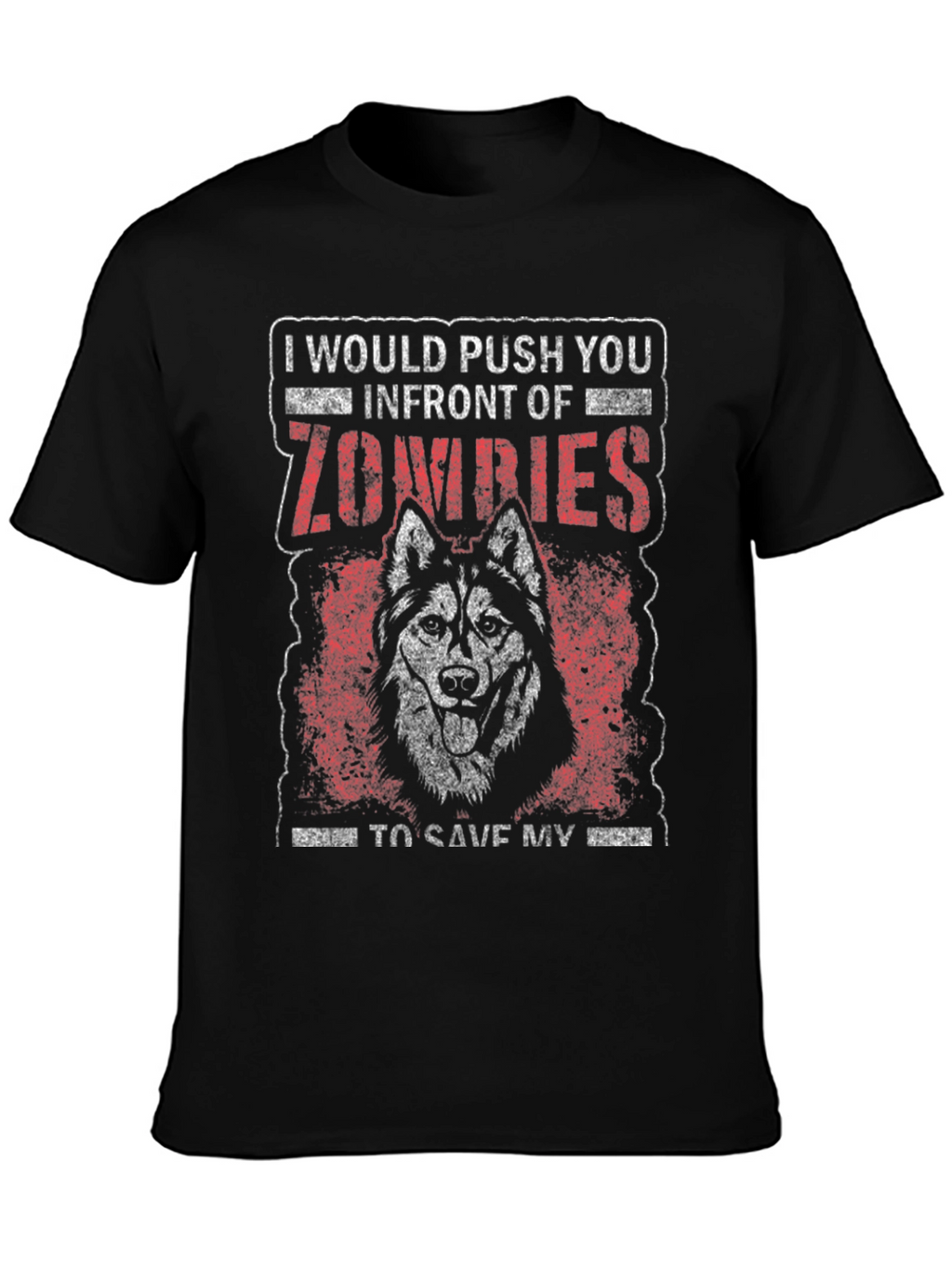 Zombie Husky Graphic Tee