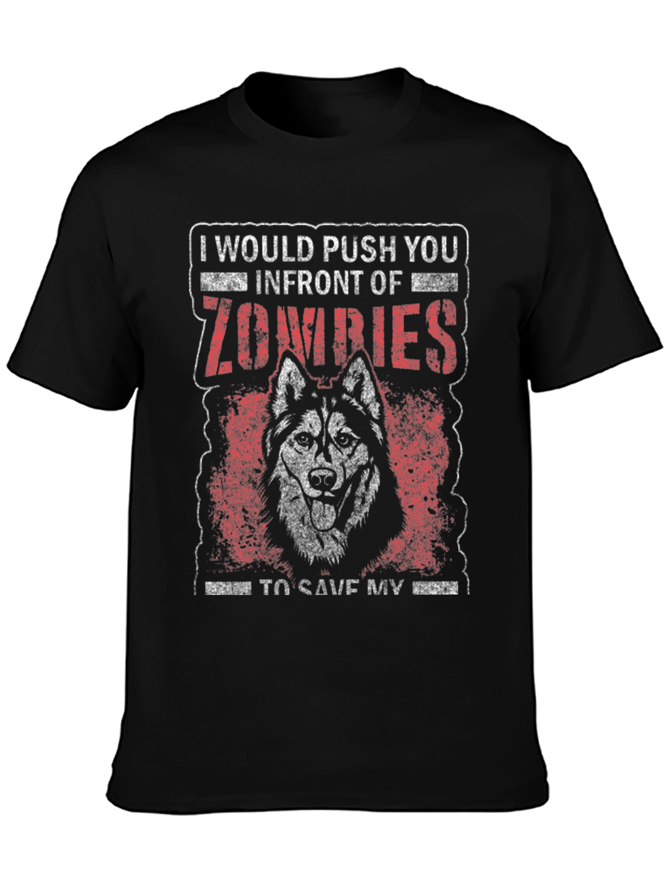 Zombie Husky Graphic Tee