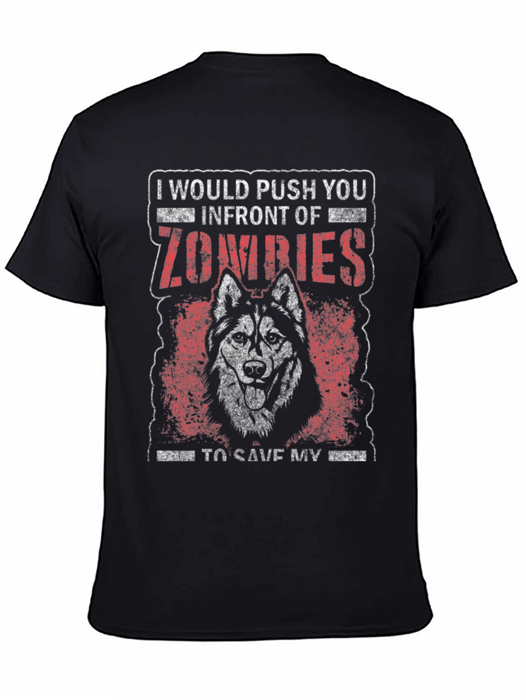 Zombie Husky Graphic Tee
