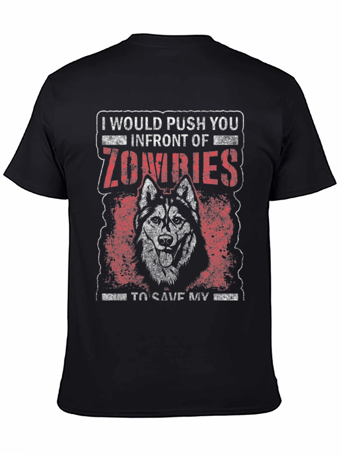 Zombie Husky Graphic Tee