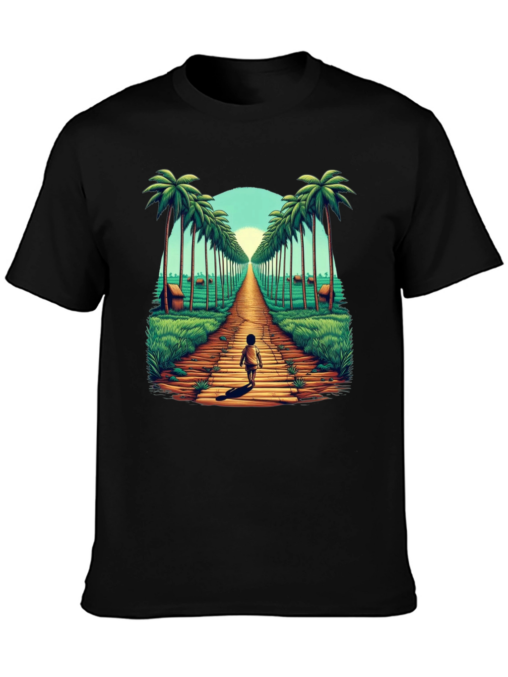 Tropical Palm Tree Pathway Graphic Tee