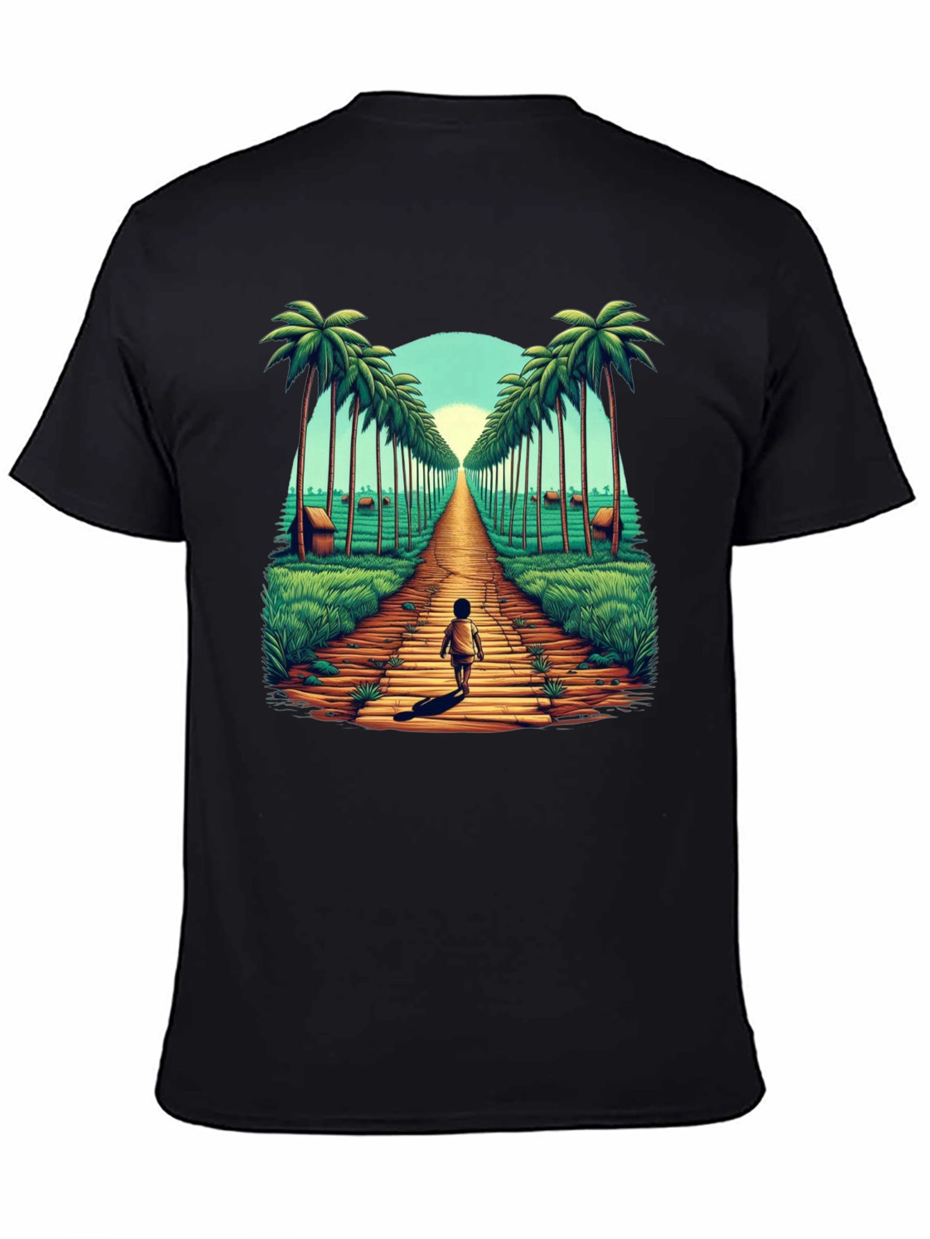 Tropical Palm Tree Pathway Graphic Tee