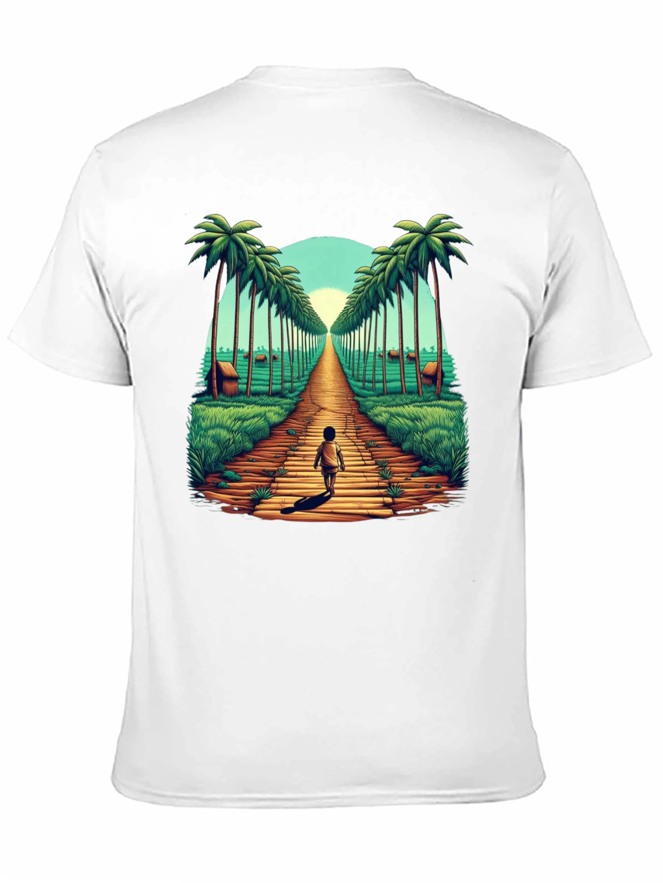 Tropical Palm Tree Pathway Graphic Tee