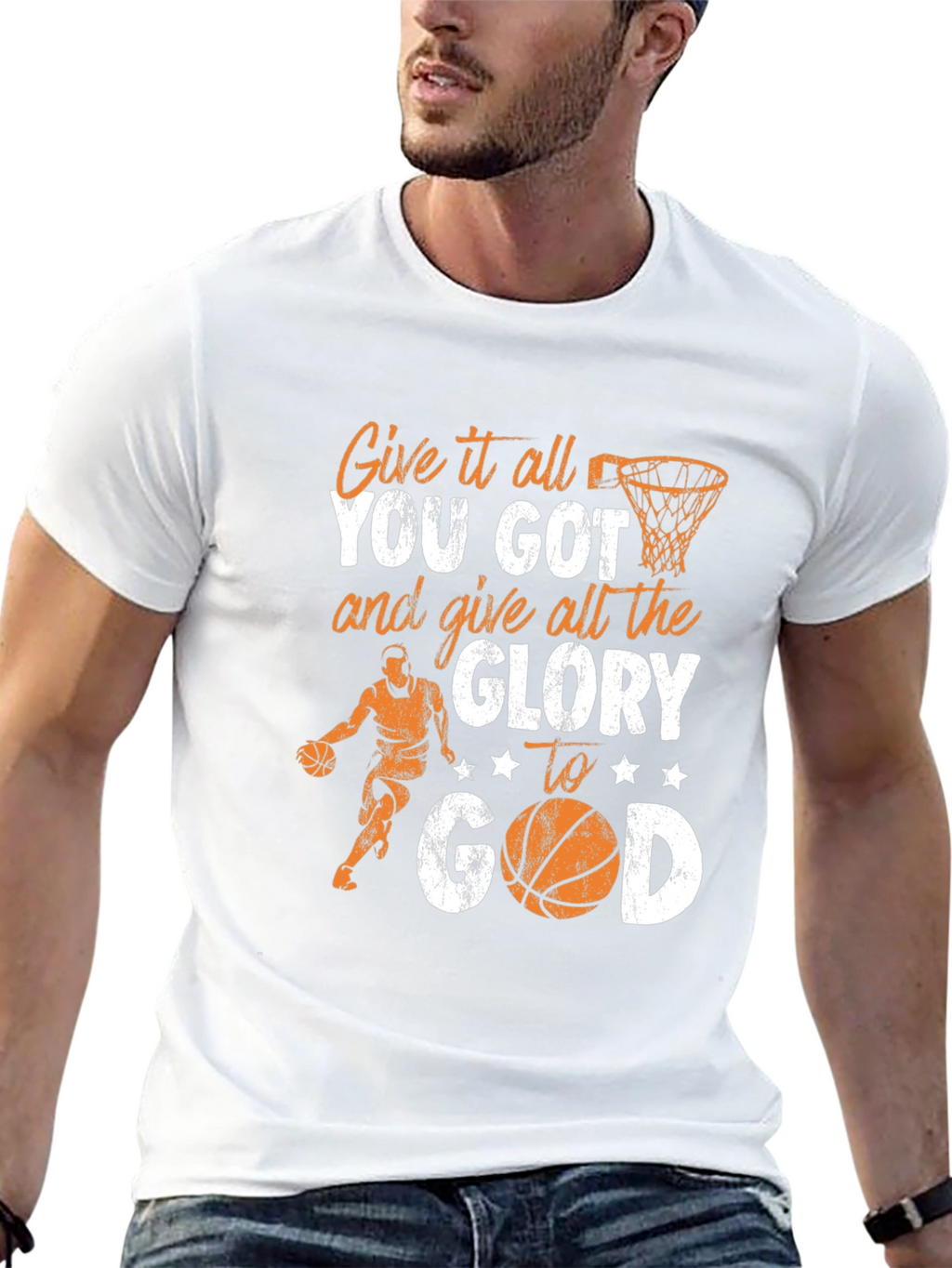 Give All the Glory to God Basketball T-Shirt