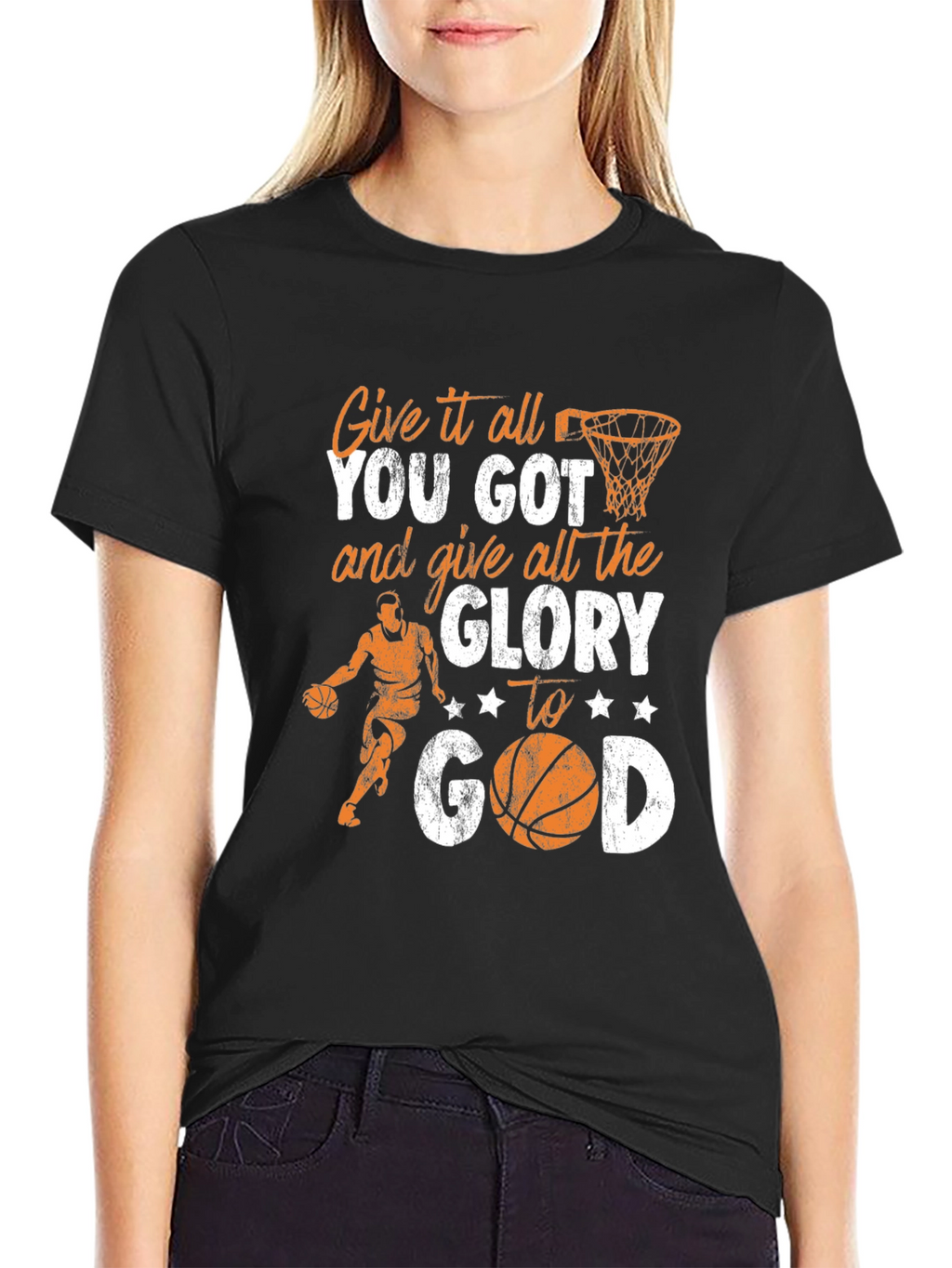 Give All the Glory to God Basketball T-Shirt