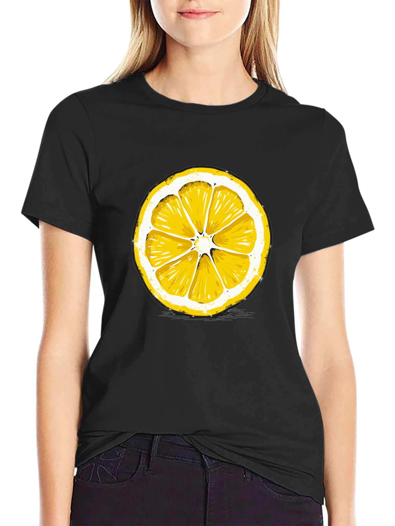 Lemon Slice Graphic Print T-Shirt
