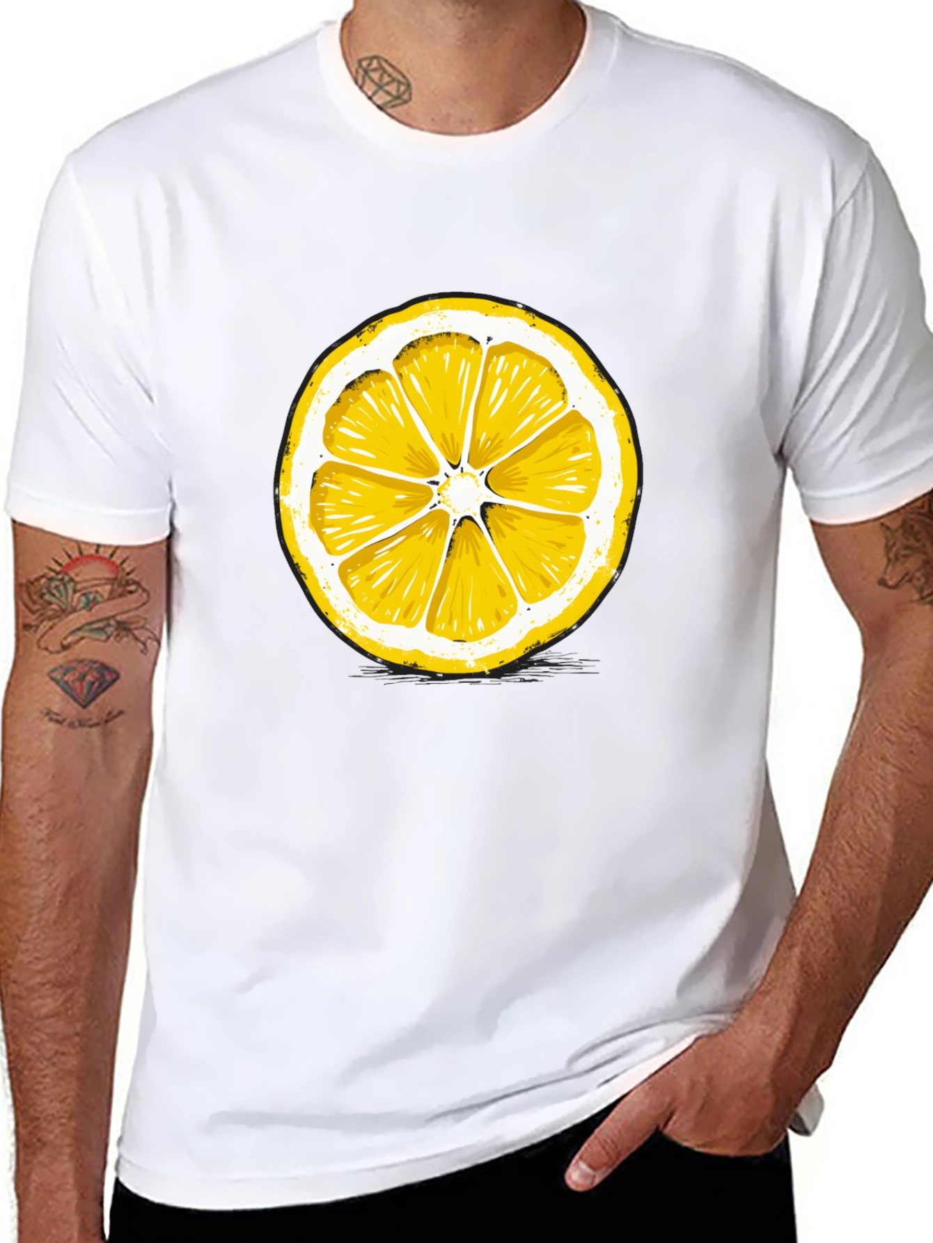Lemon Slice Graphic Print T-Shirt