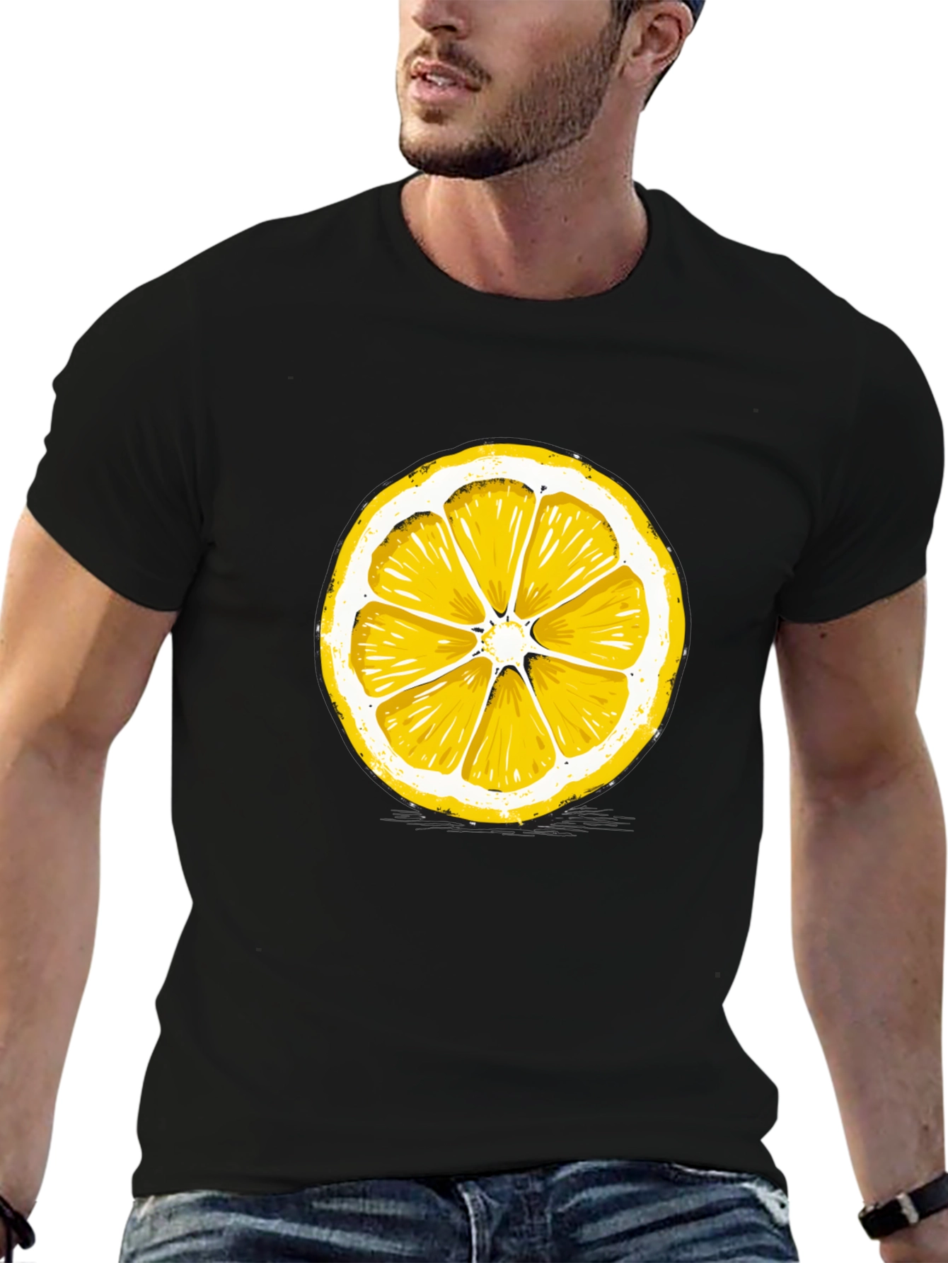 Lemon Slice Graphic Print T-Shirt