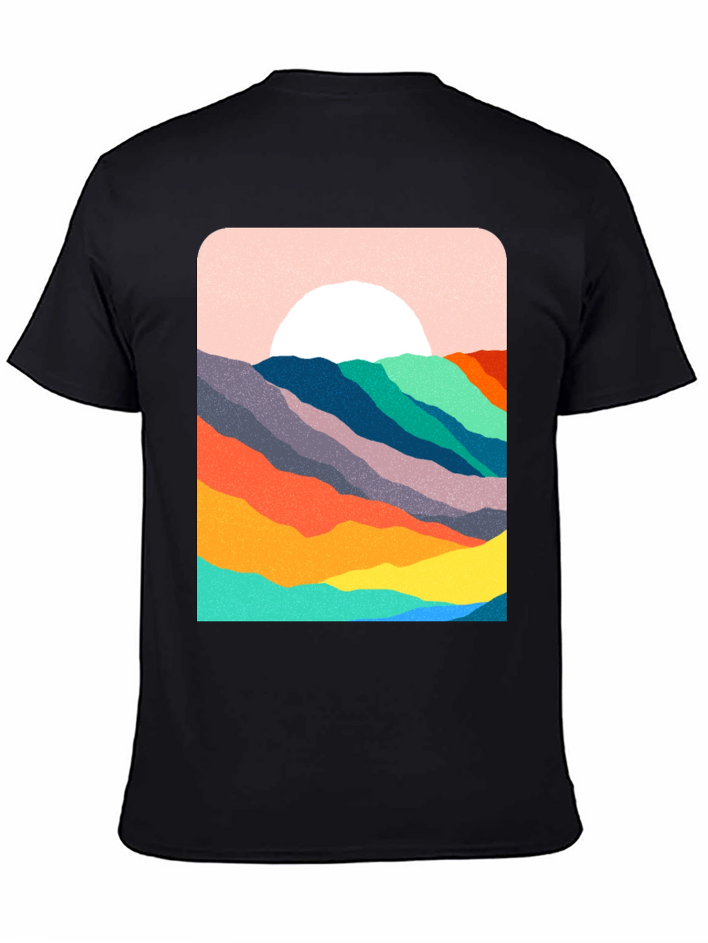 Abstract Mountain Sunset Graphic Tee