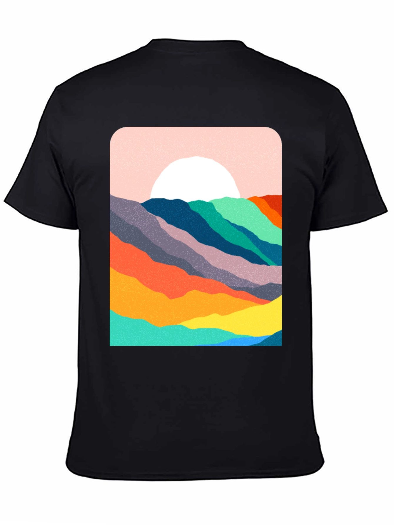 Abstract Mountain Sunset Graphic Tee