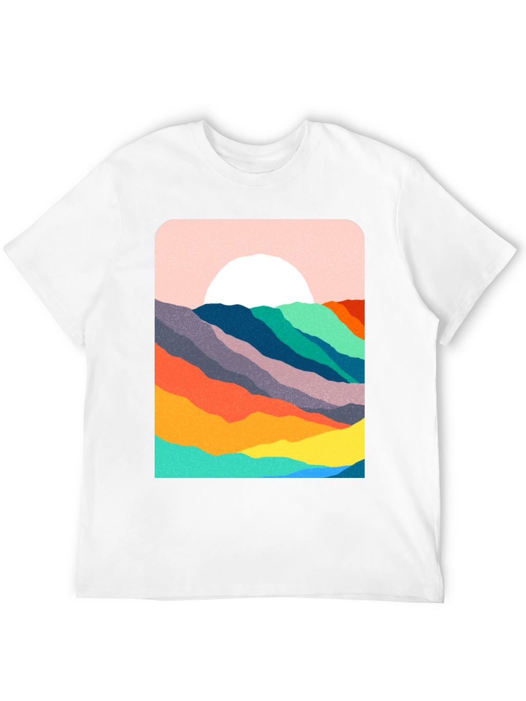 Abstract Mountain Sunset Graphic Tee
