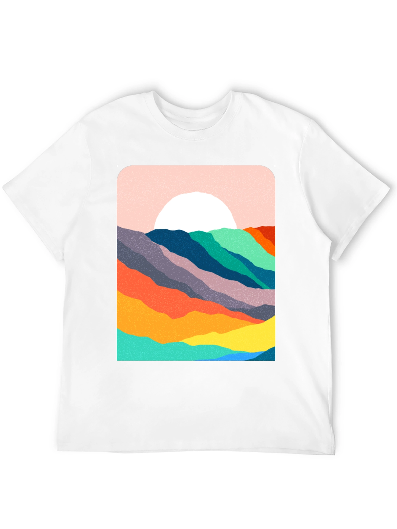 Abstract Mountain Sunset Graphic Tee