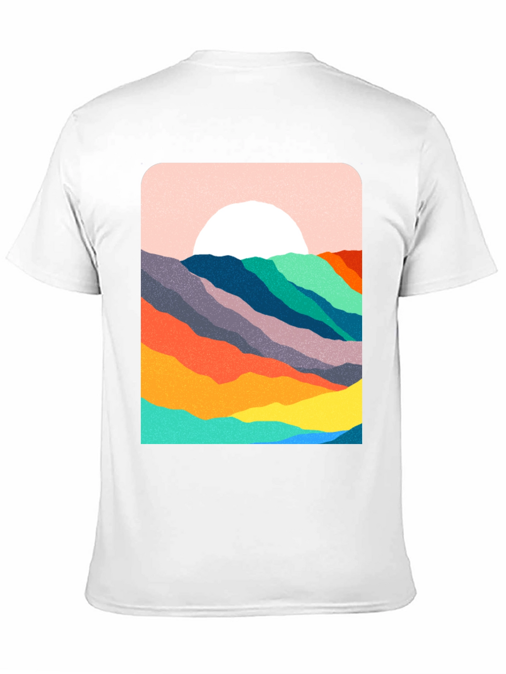 Abstract Mountain Sunset Graphic Tee
