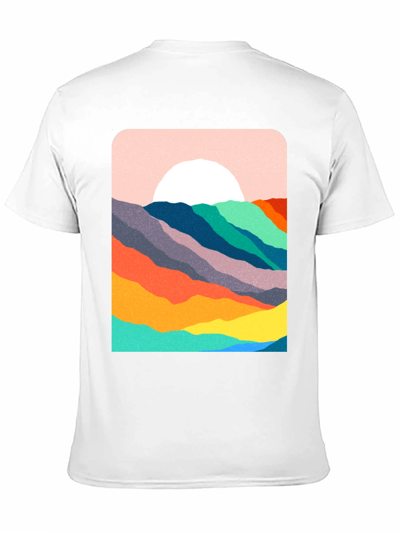 Abstract Mountain Sunset Graphic Tee