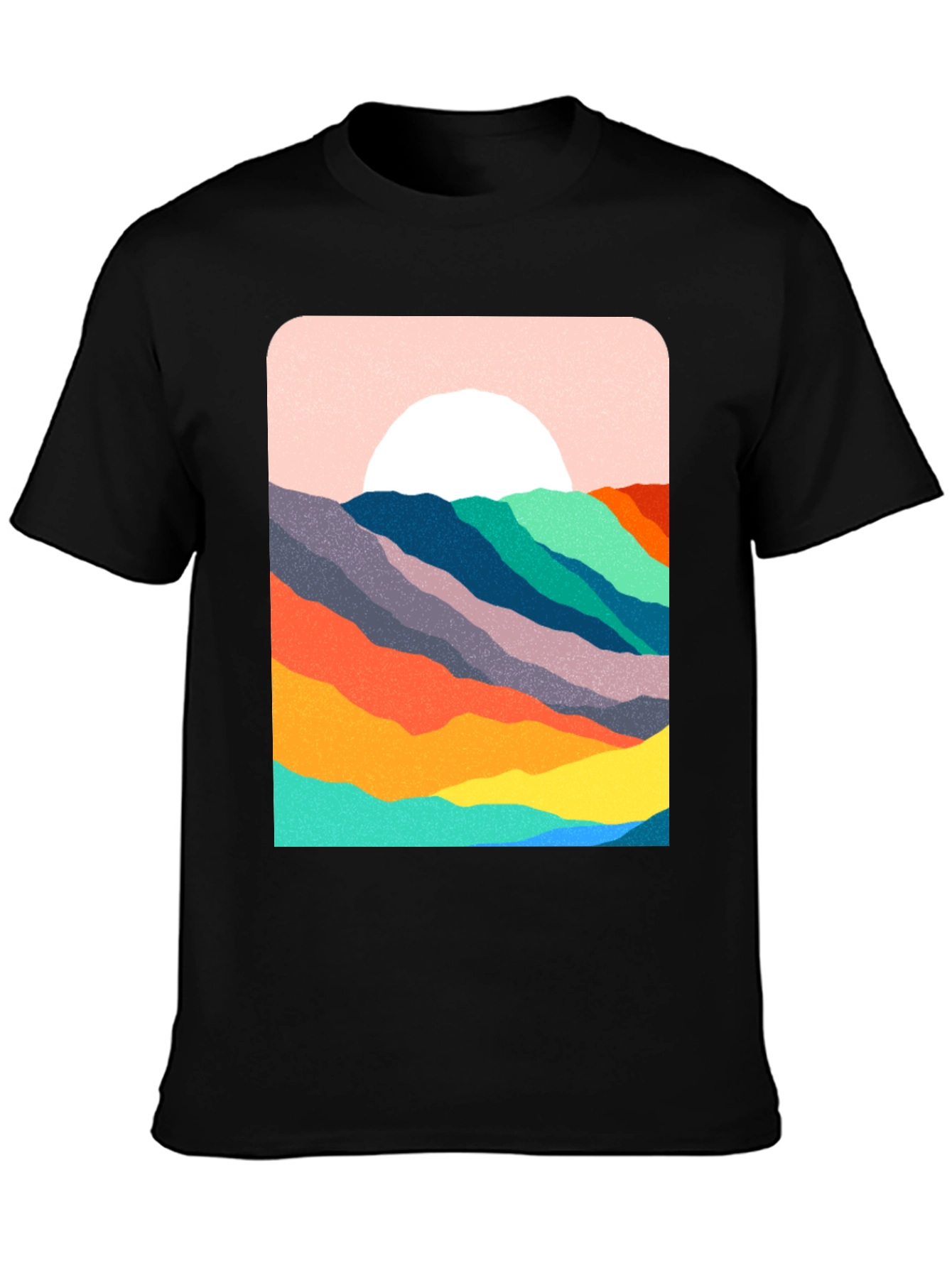 Abstract Mountain Sunset Graphic Tee