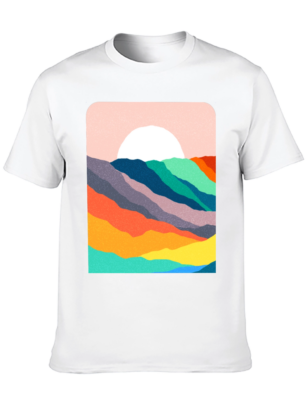 Abstract Mountain Sunset Graphic Tee