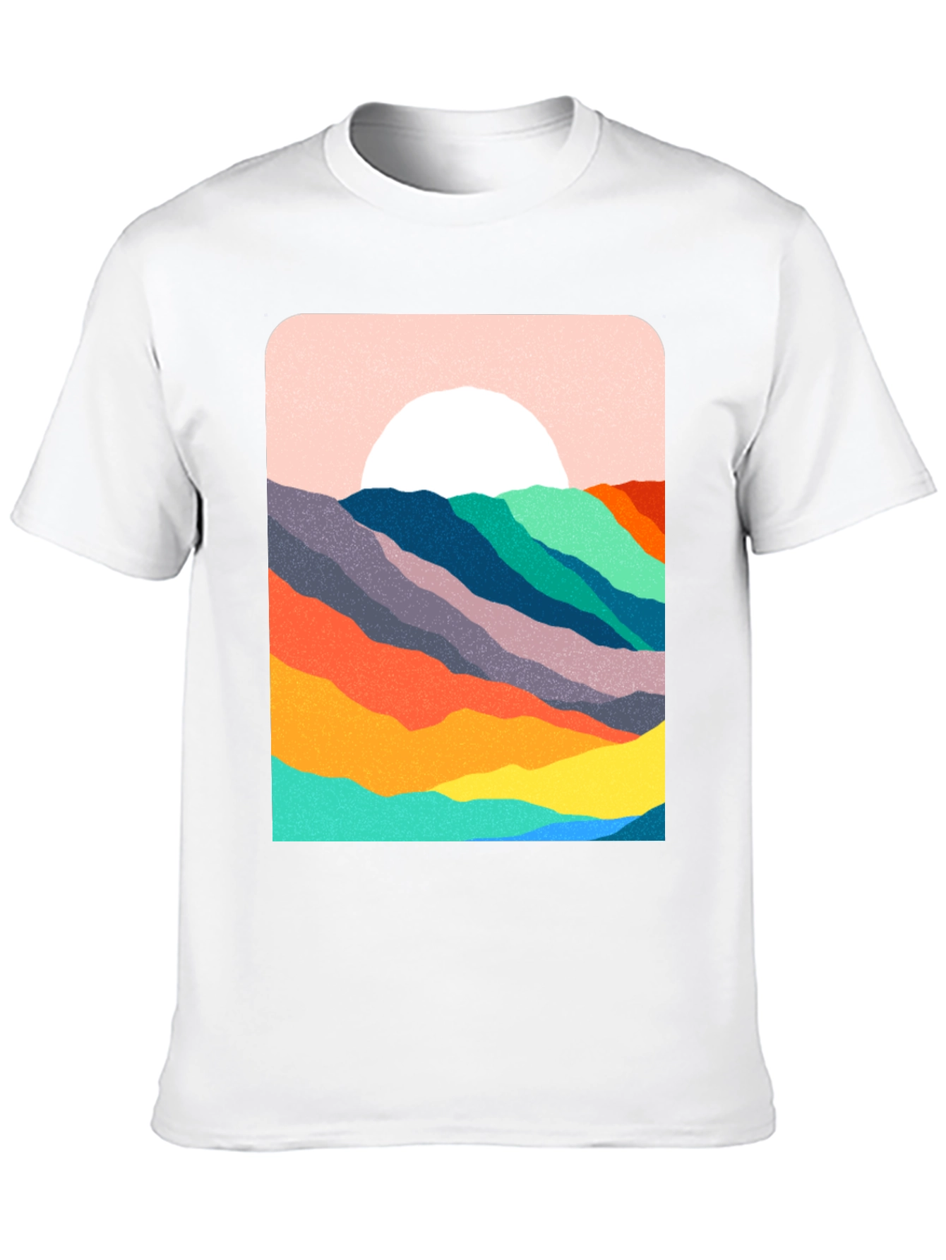 Abstract Mountain Sunset Graphic Tee
