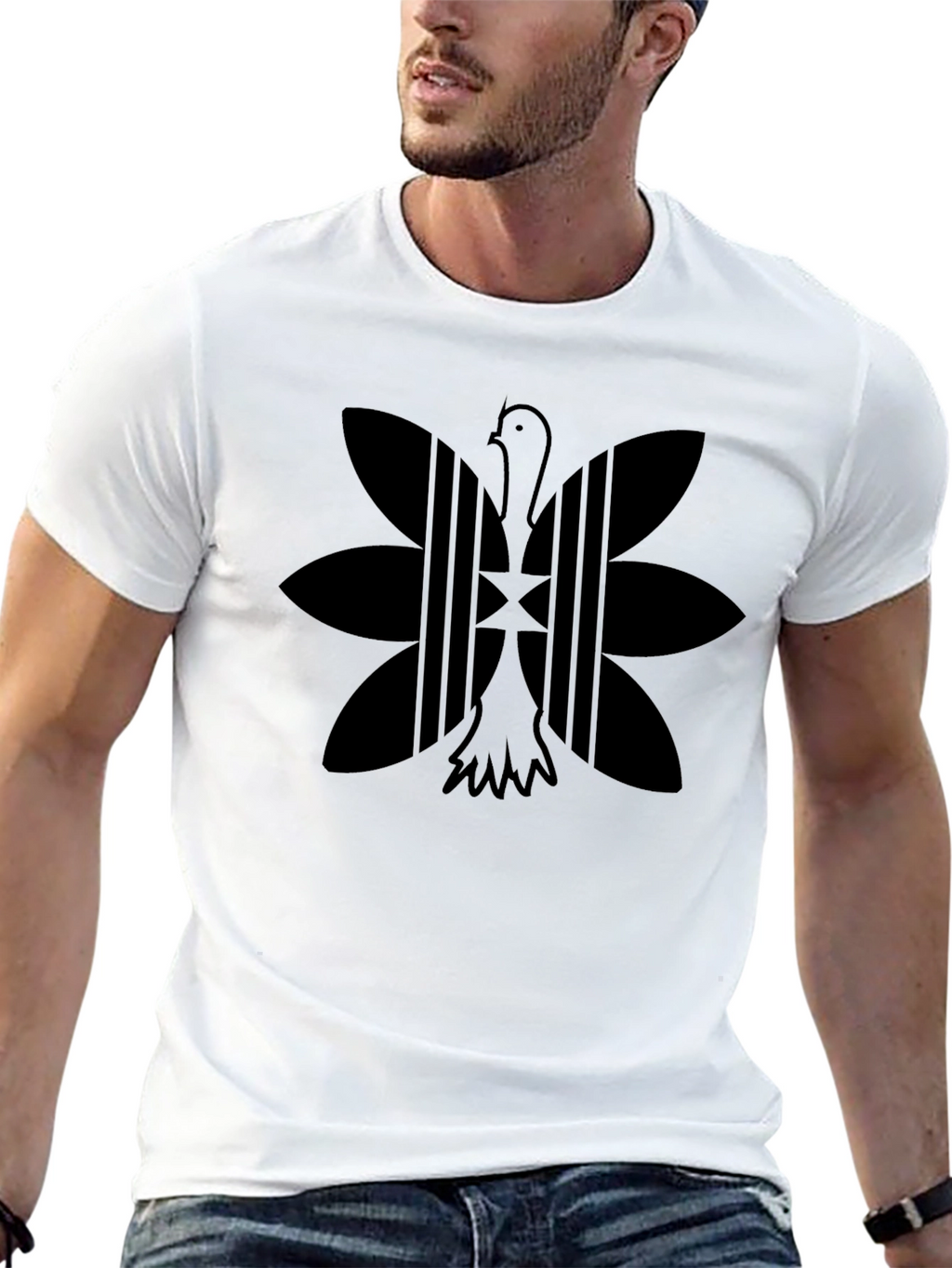 Adinkra Bird Tee - Sankofa Symbol T-Shirt