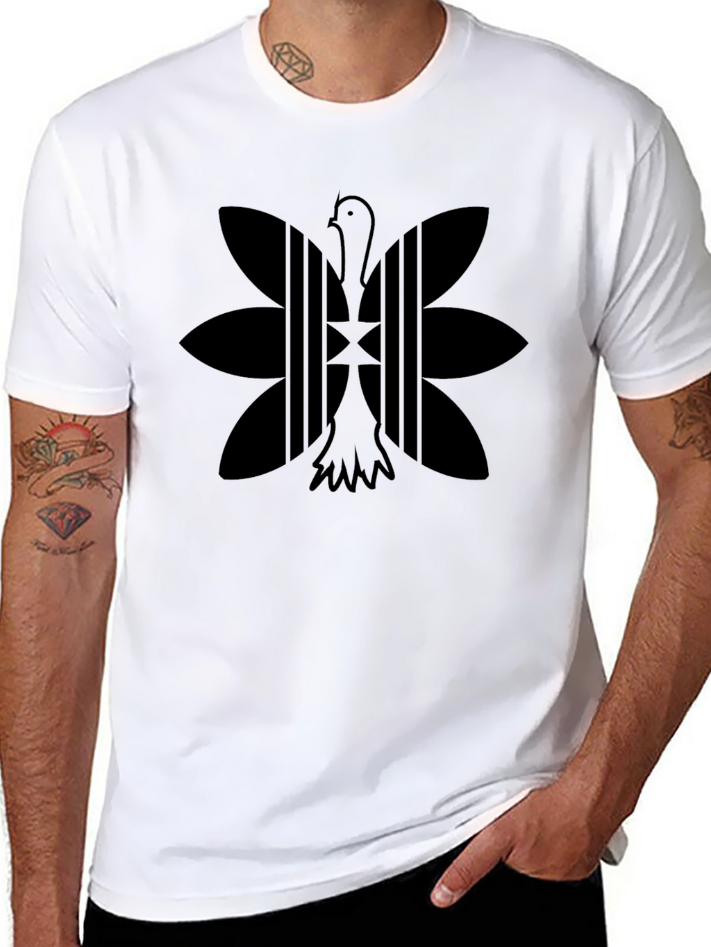 Adinkra Bird Tee - Sankofa Symbol T-Shirt