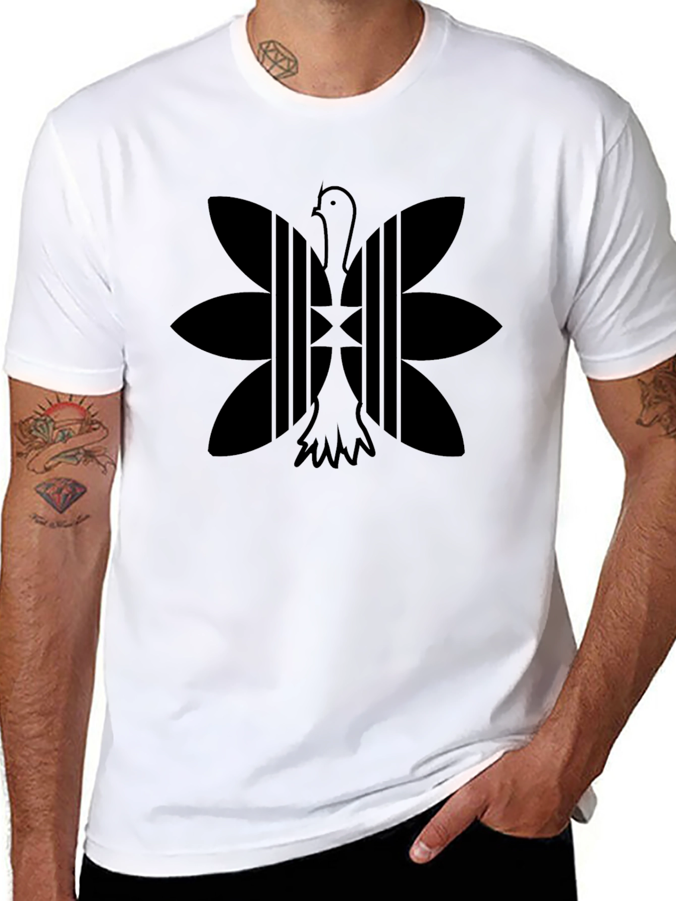 Adinkra Bird Tee - Sankofa Symbol T-Shirt