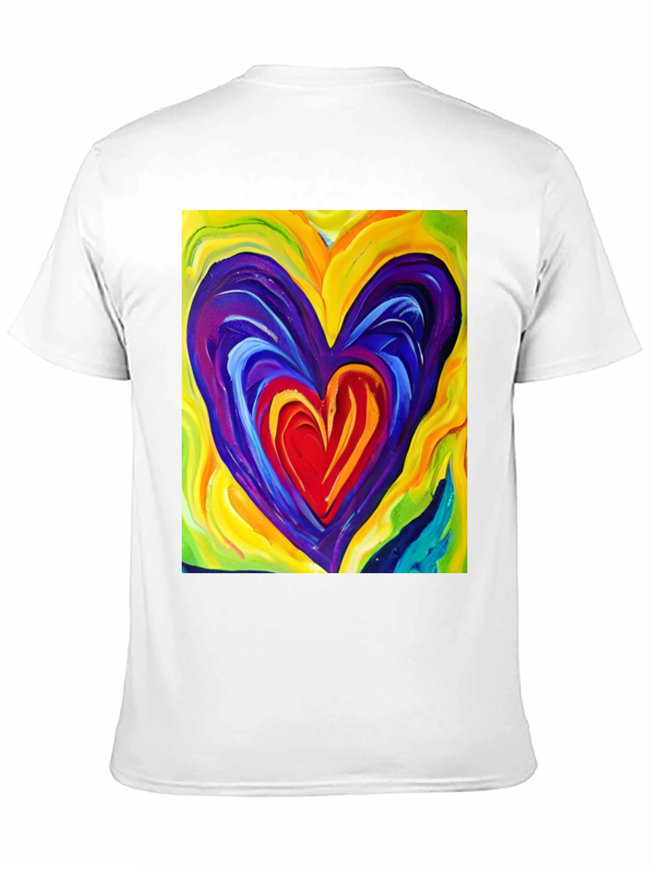 Colorful Heart Graphic T-Shirt