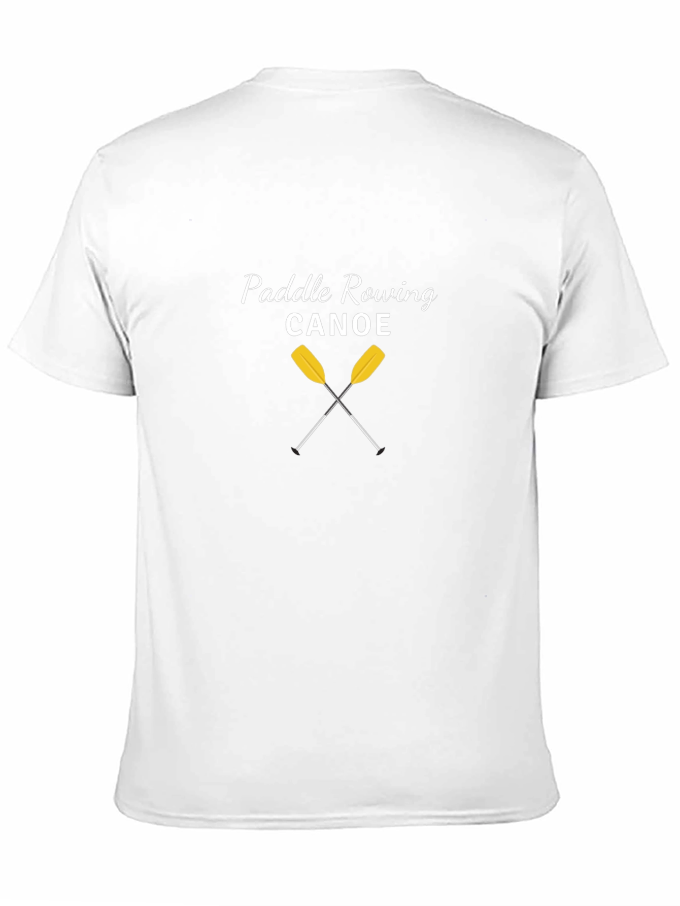 Canoe Paddle Rowing T-Shirt - Black Cotton Graphic Tee