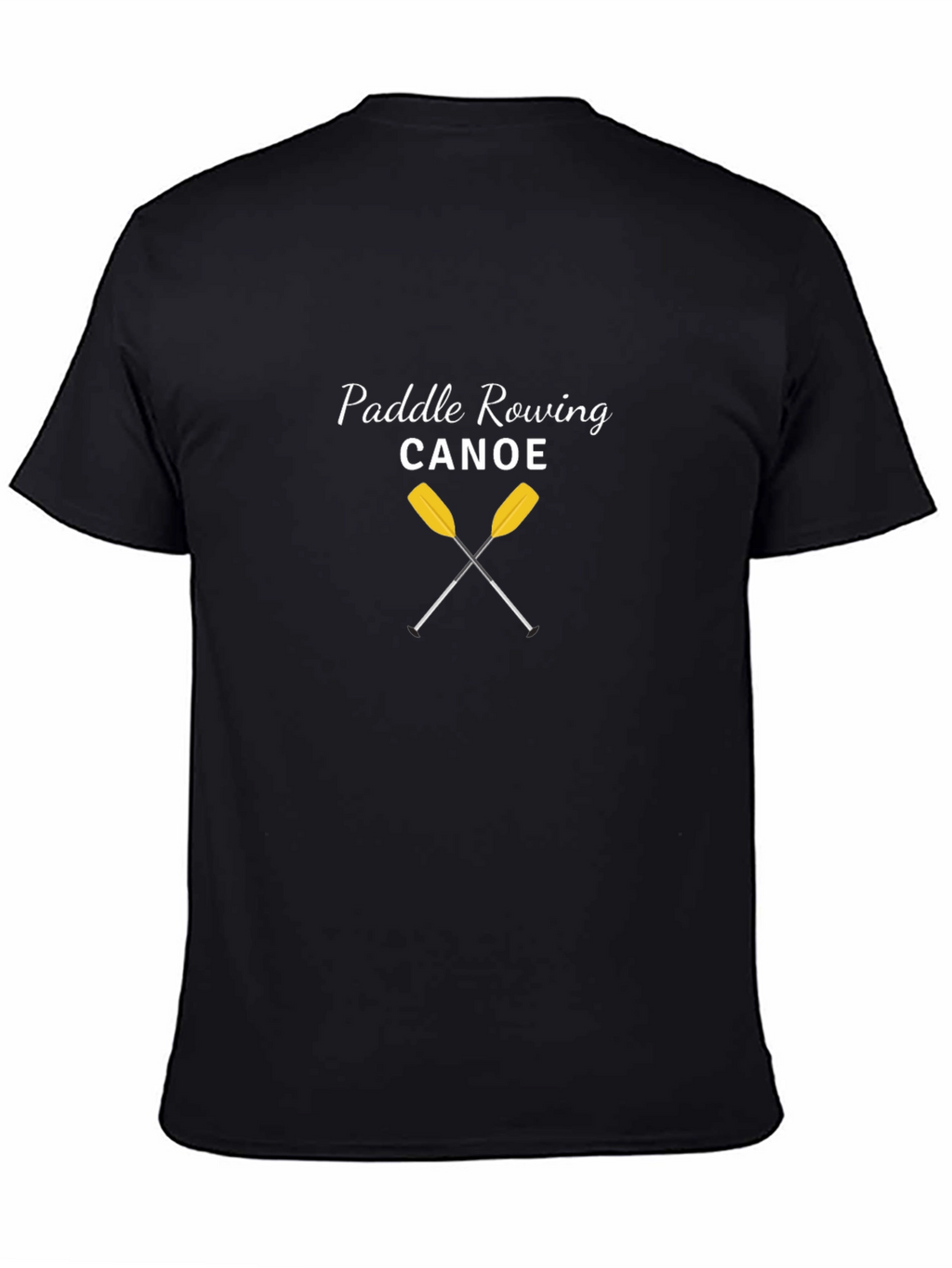 Canoe Paddle Rowing T-Shirt - Black Cotton Graphic Tee