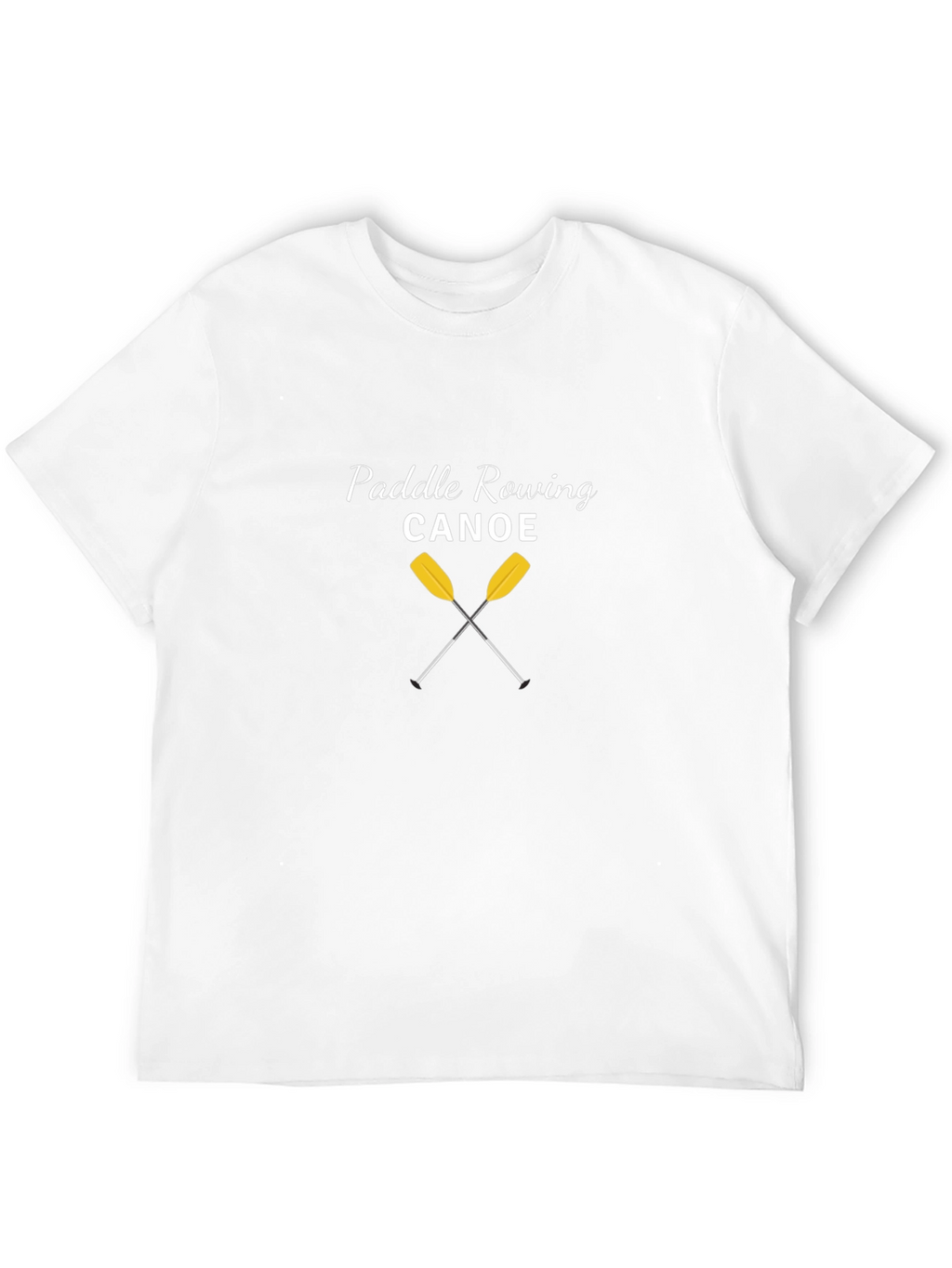 Canoe Paddle Rowing T-Shirt - Black Cotton Graphic Tee