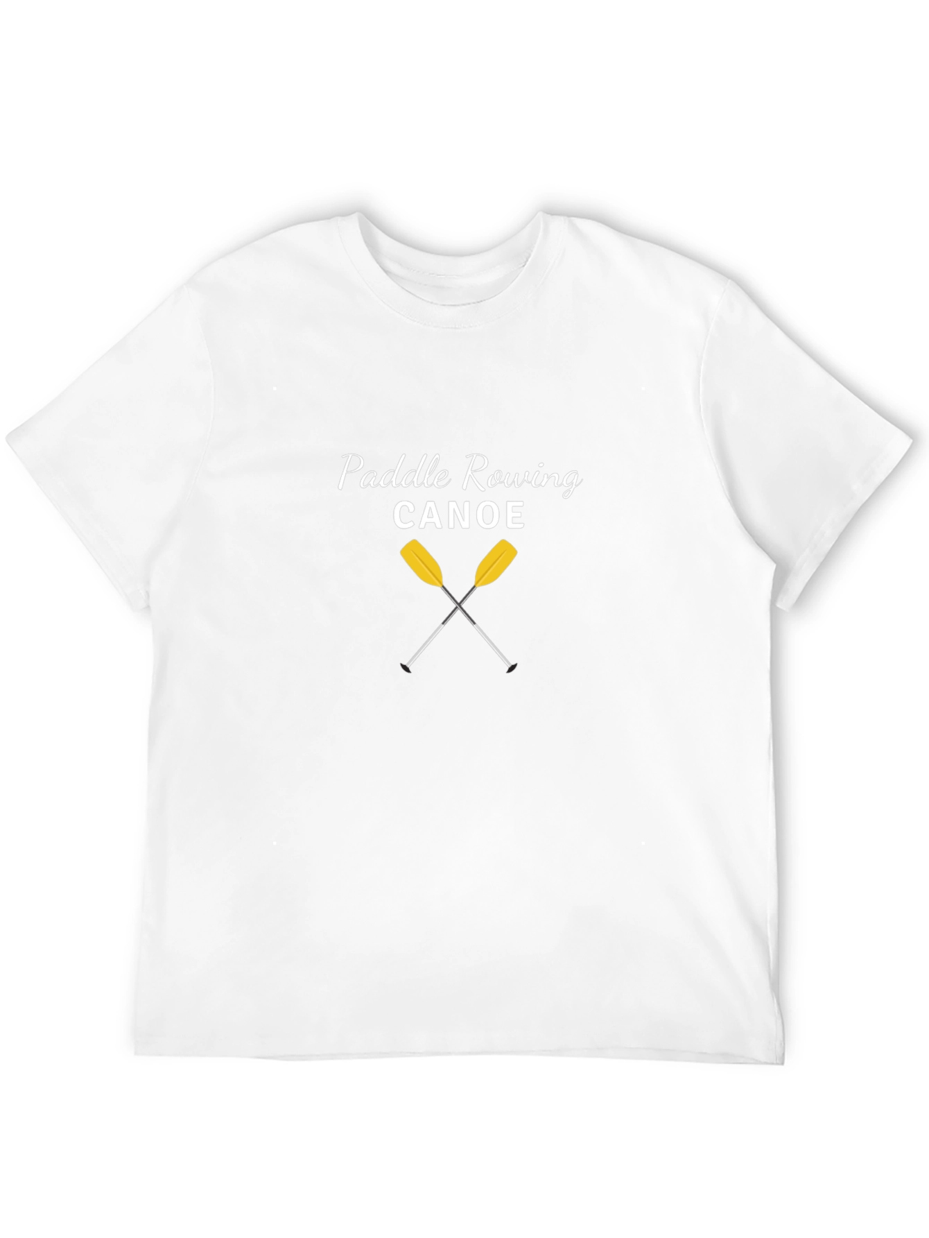 Canoe Paddle Rowing T-Shirt - Black Cotton Graphic Tee