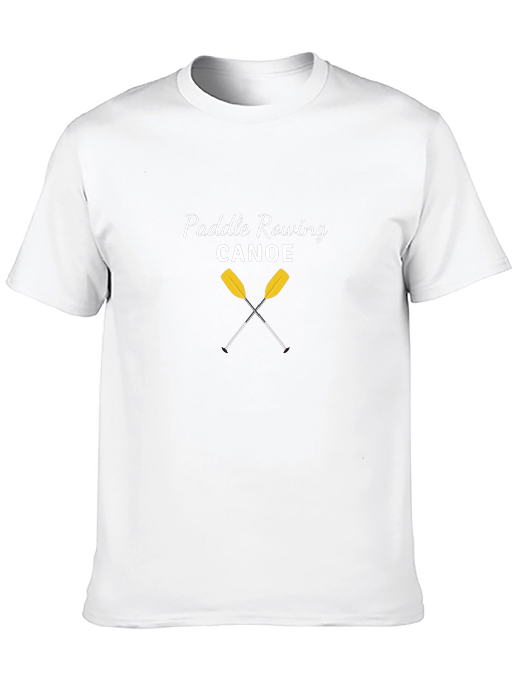 Canoe Paddle Rowing T-Shirt - Black Cotton Graphic Tee