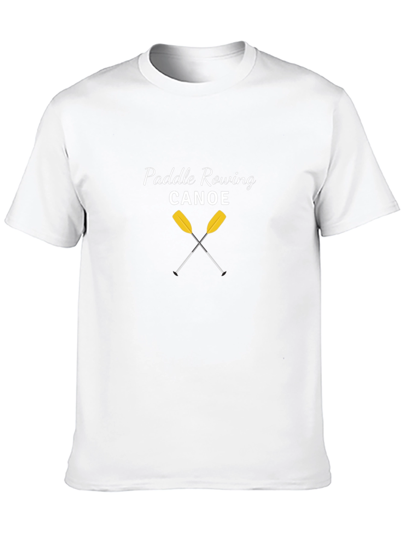 Canoe Paddle Rowing T-Shirt - Black Cotton Graphic Tee