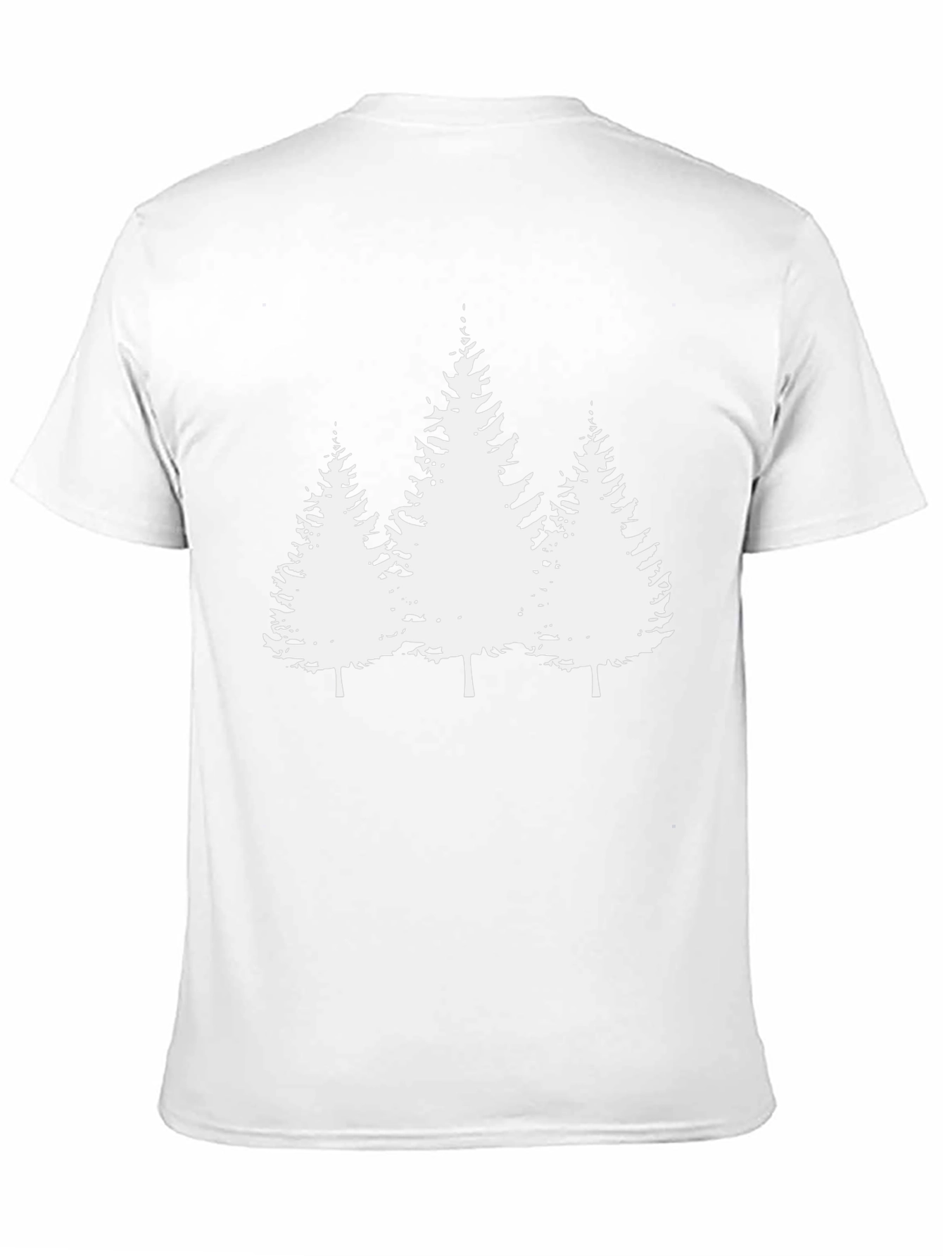 Nature Pines Graphic Tee - Stylish Black T-Shirt
