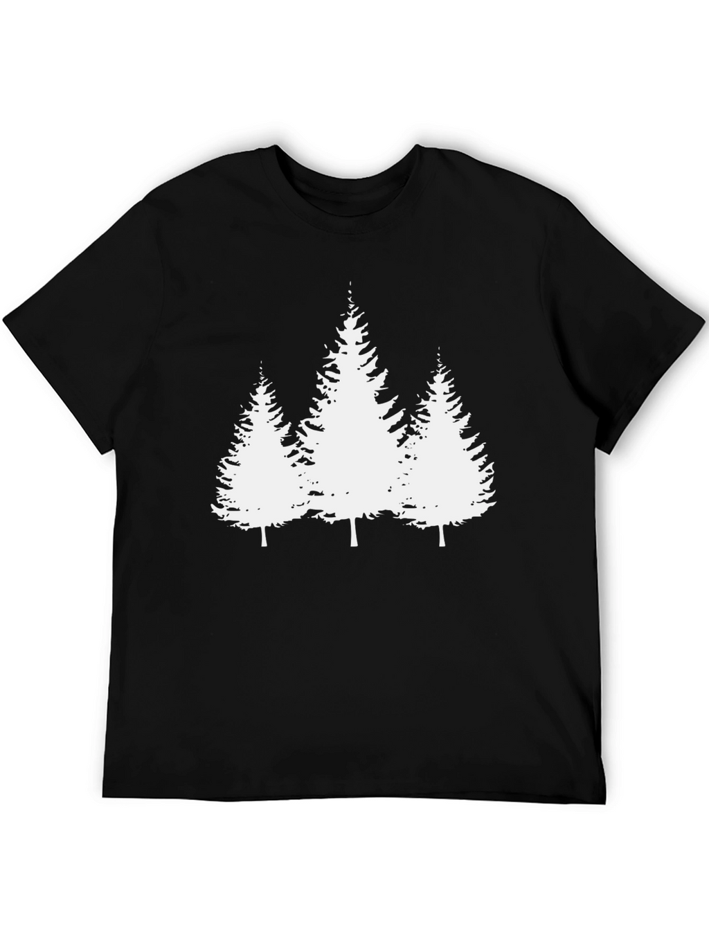 Nature Pines Graphic Tee - Stylish Black T-Shirt