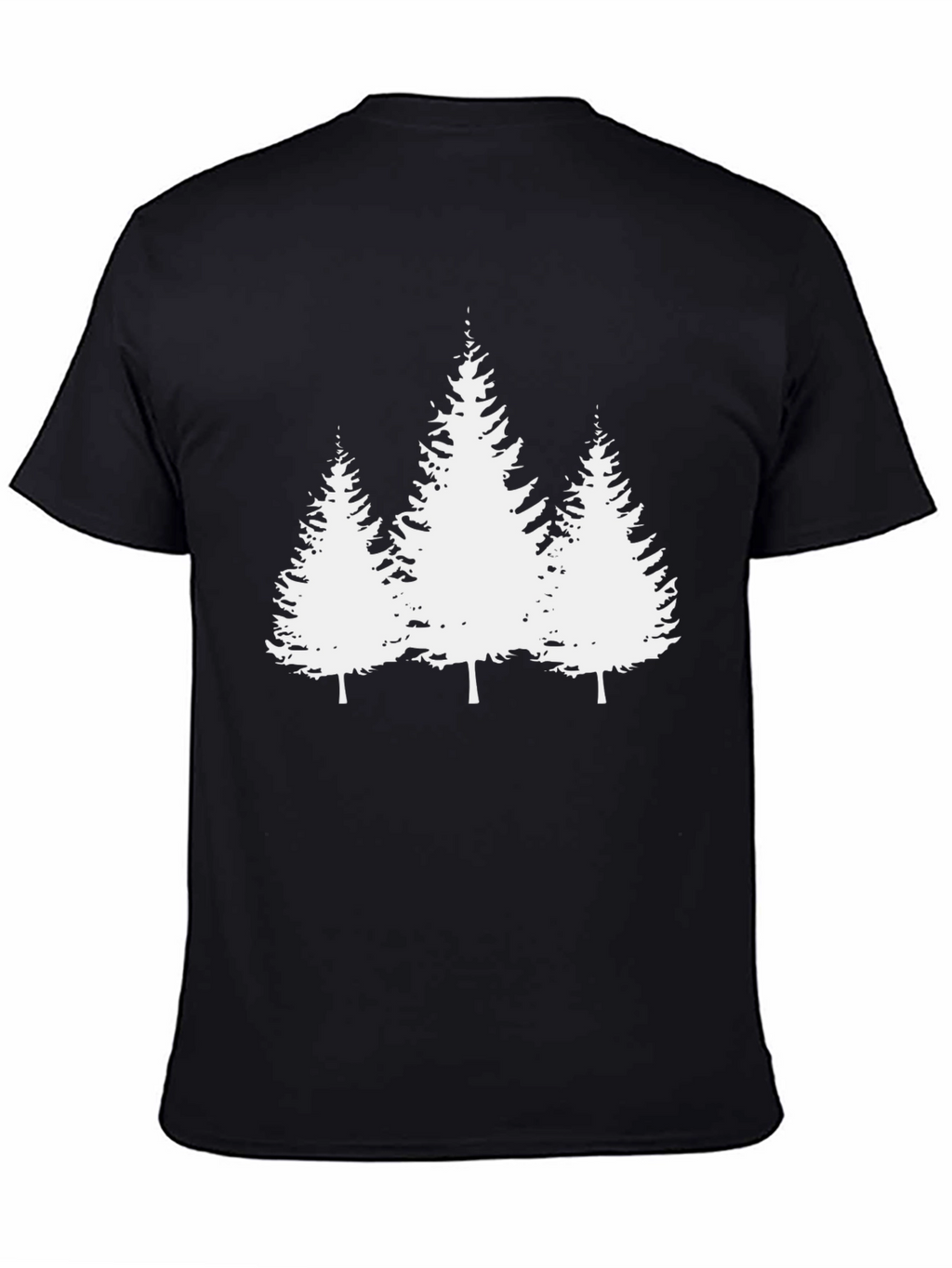 Nature Pines Graphic Tee - Stylish Black T-Shirt