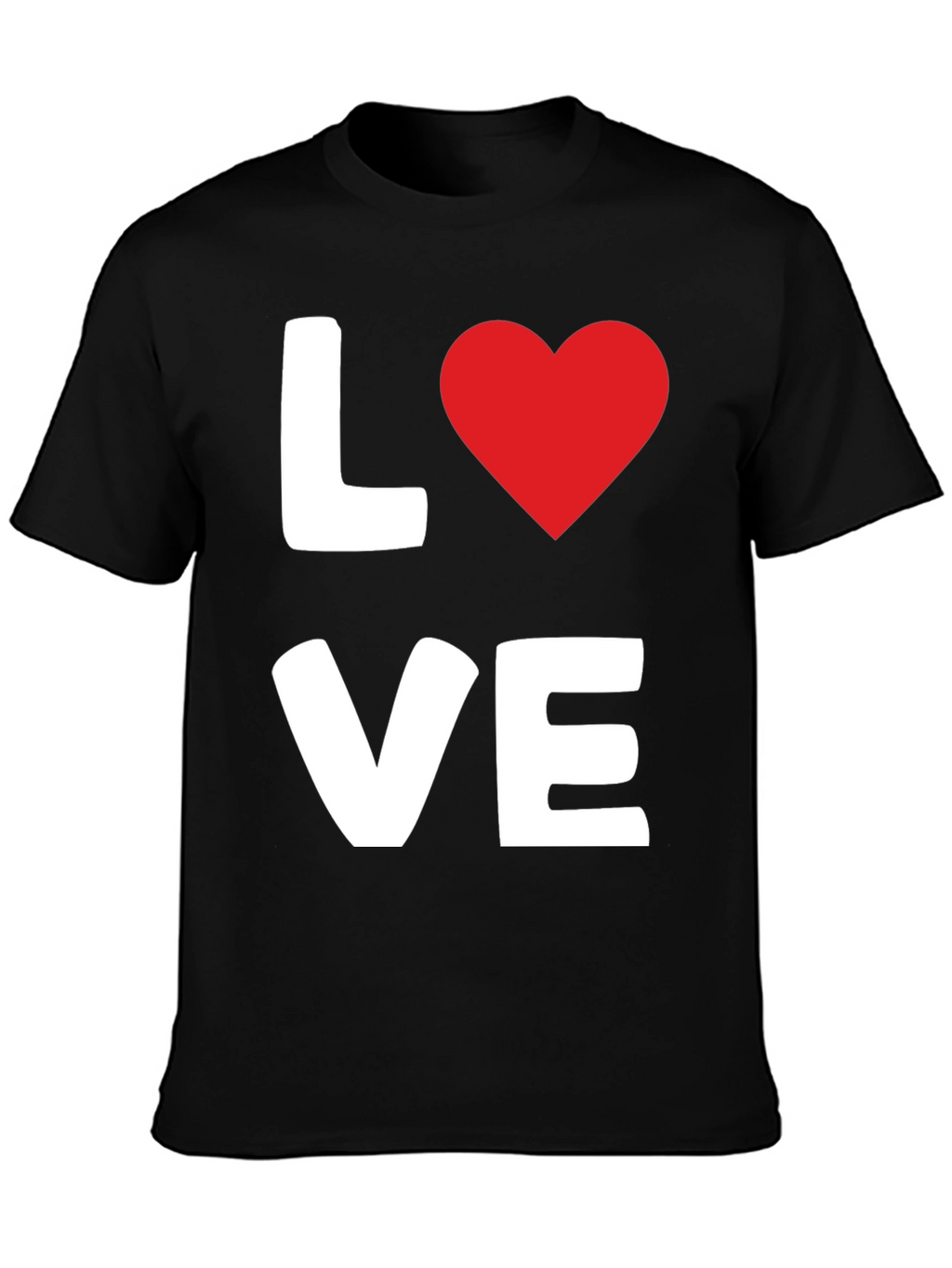 Love Graphic Black T-Shirt for Men
